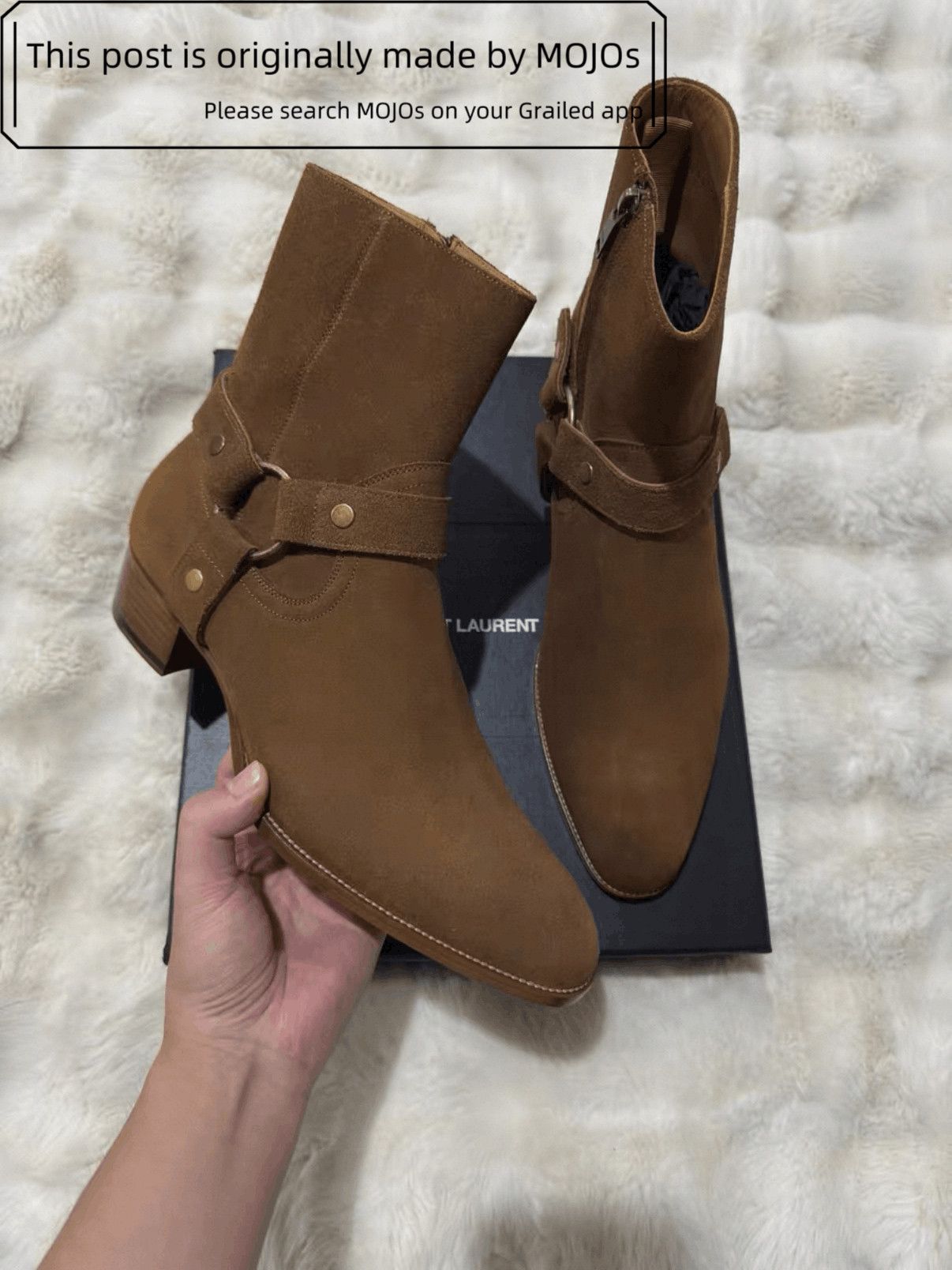 Saint Laurent Paris Sz 43.5 Saint Laurent Paris Wyatt 40 Harness Boots mojos1236 Size US 10.5 / EU 43-44 - 4 Thumbnail