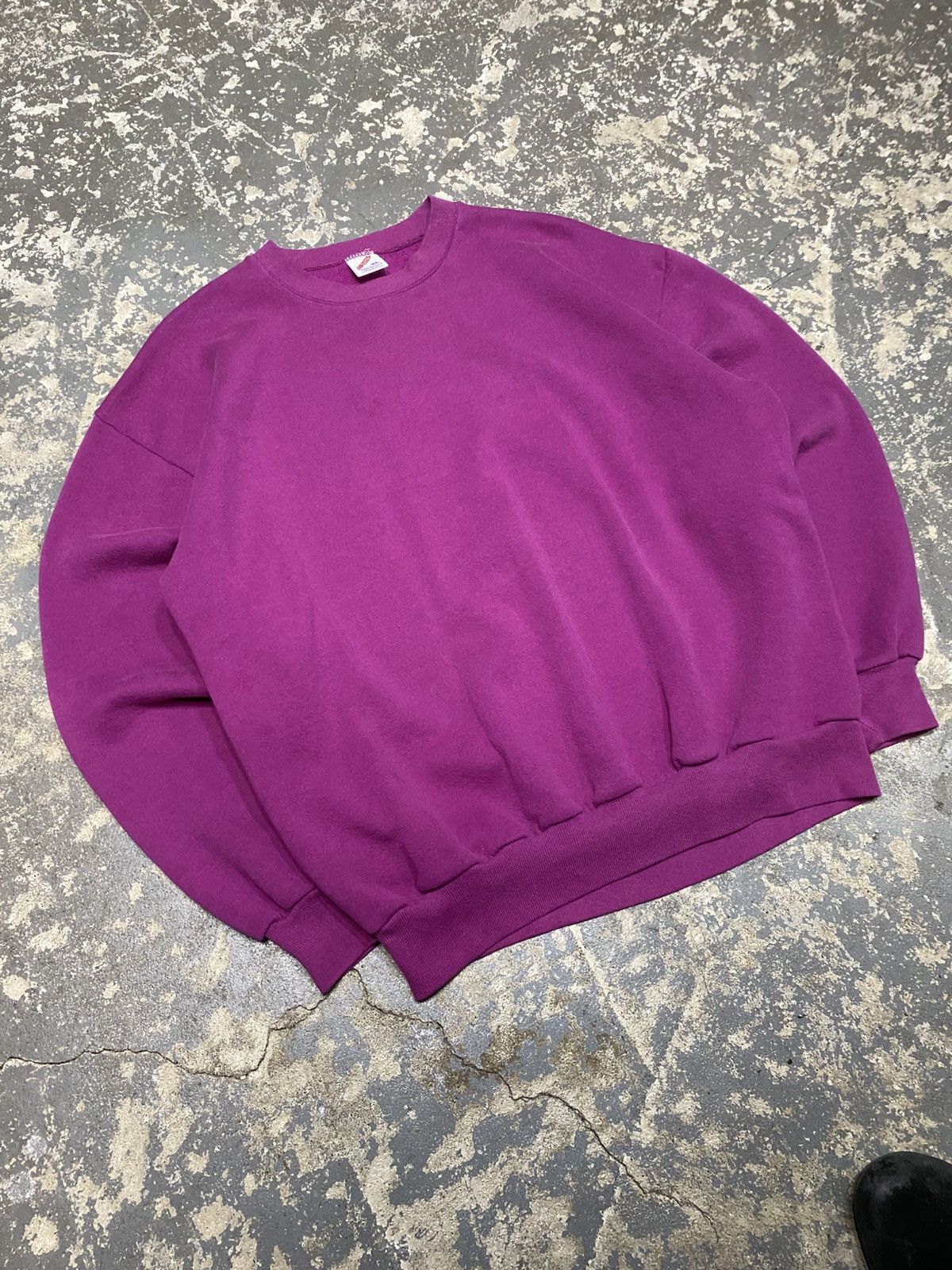 Vintage Vintage Purple Jerzees Blank Pullover Crewneck Sweatshirt Size US XL / EU 56 / 4 - 7 Thumbnail