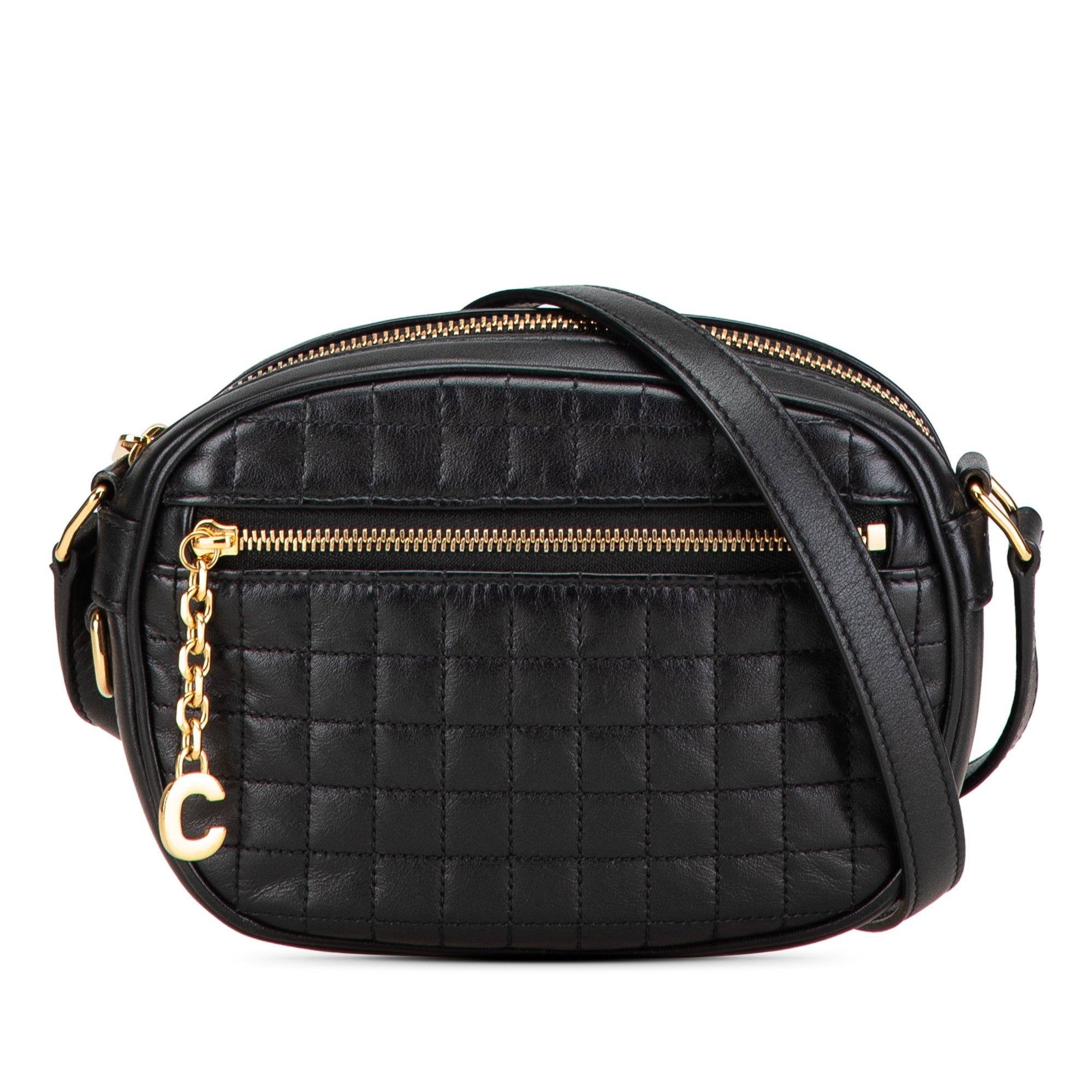 Celine Celine Small Leather C Charm Crossbody Black Size ONE SIZE - 1 Thumbnail