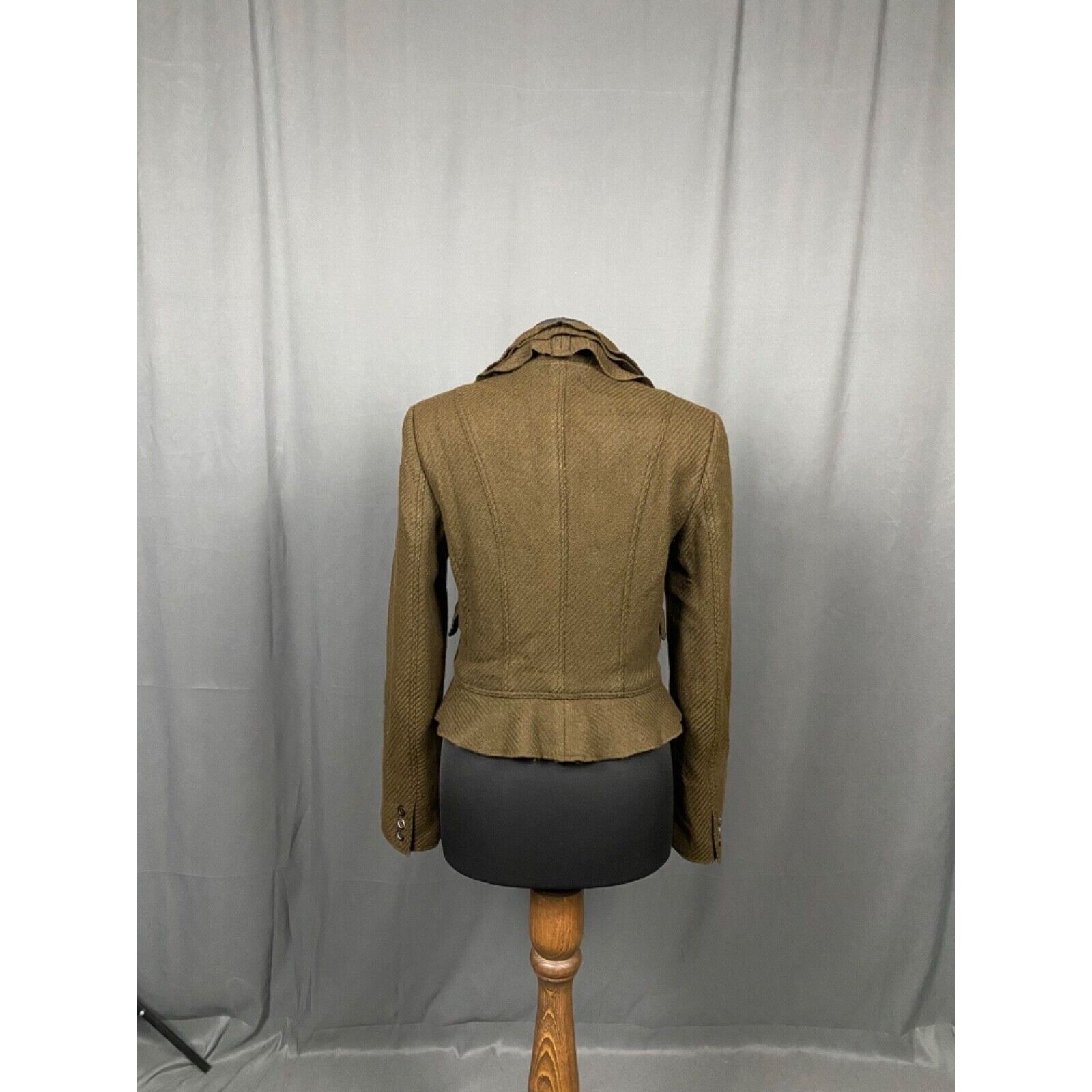 Burberry MINT! Burberry Herringbone Sample Green Brown Wool Blazer Ja Size M / US 6-8 / IT 42-44 - 7 Thumbnail