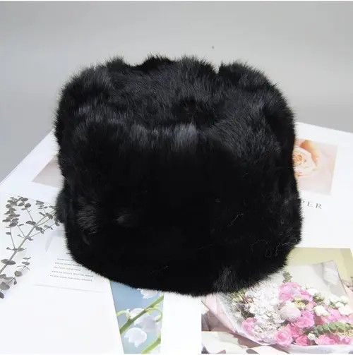 Other Warm Natural Rabbit Fur Bomber Hat Size ONE SIZE - 3 Thumbnail
