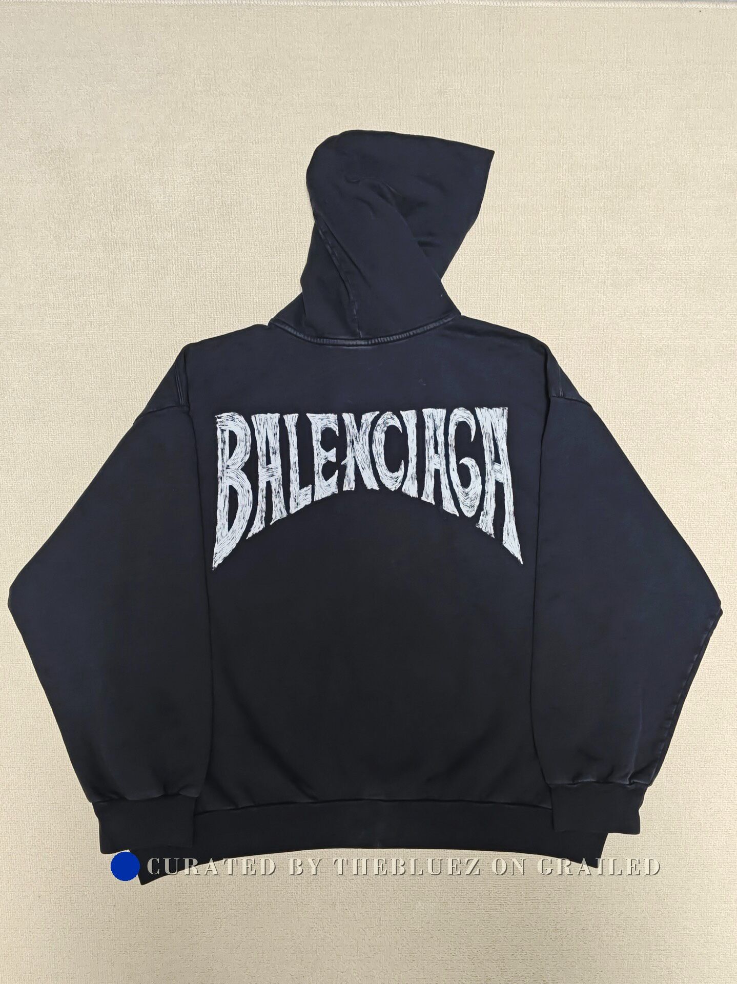 Balenciaga Balenciaga Black Ripped Hoodie | Grailed