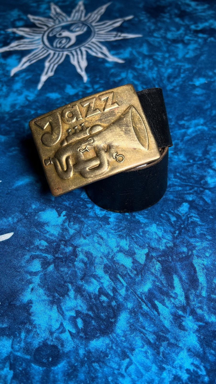 Vintage Vintage Y2K 80s Jazz Musical Belt Buckle Size 26 - 19 Thumbnail
