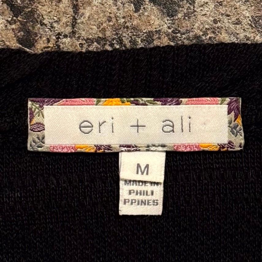 Other Eri + Ali Sweater Black Lace Floral Balloon Sleeve M Boho Size M / US 6-8 / IT 42-44 - 4 Thumbnail