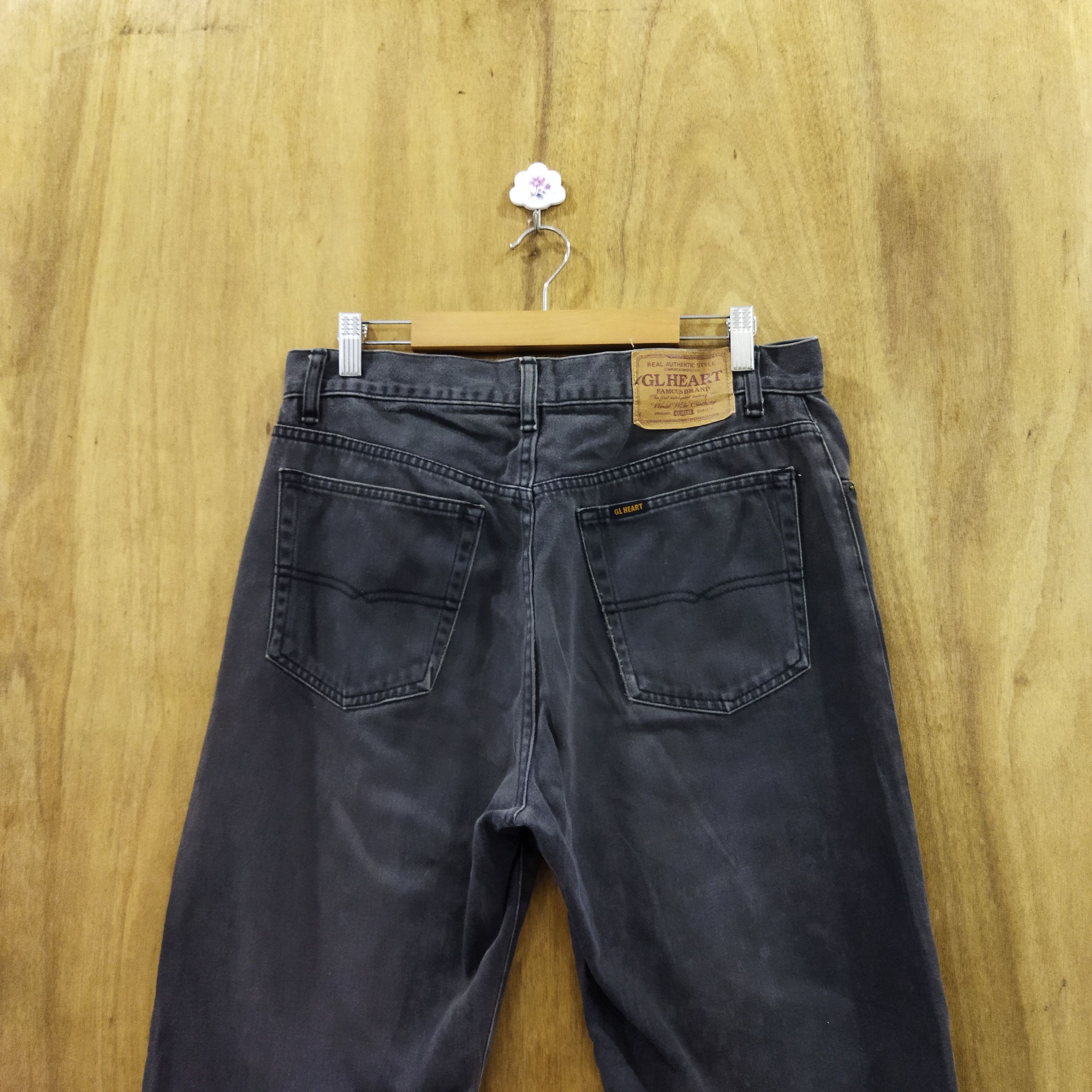 Japanese Brand GL HEART FADED BLACK JEANS PANTS Size US 32 / EU 48 - 8 Thumbnail