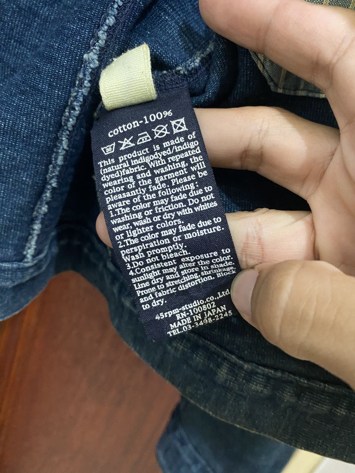 45rpm × Indigo × Japanese Brand 45RPM Indigo Dekoboku Tenjiku Cropped Jacket Size M / US 6-8 / IT 42-44 - 11 Thumbnail