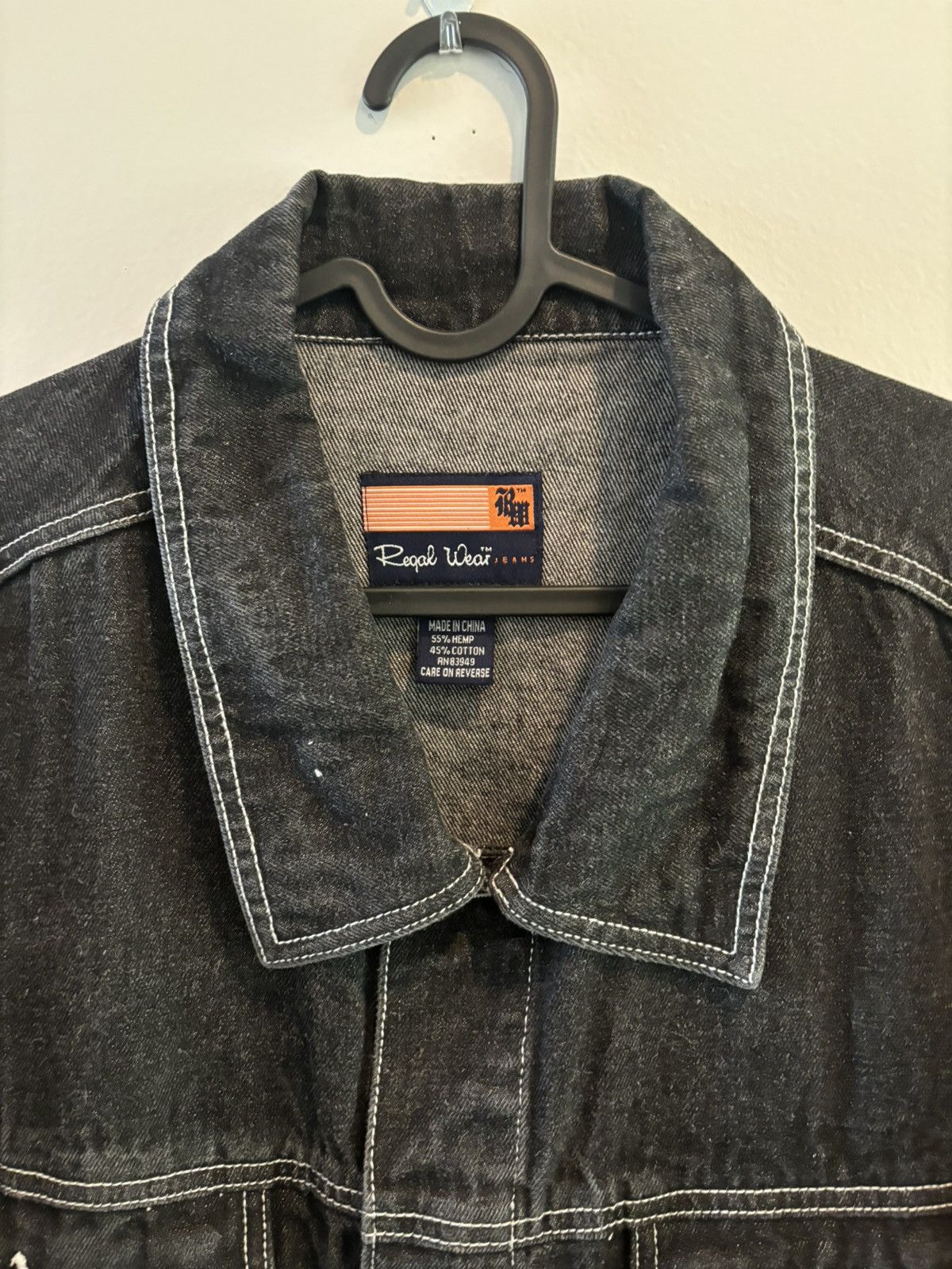 Vintage Vintage Black Oversized Denim Jacket y2k Size US L / EU 52-54 / 3 - 2 Thumbnail