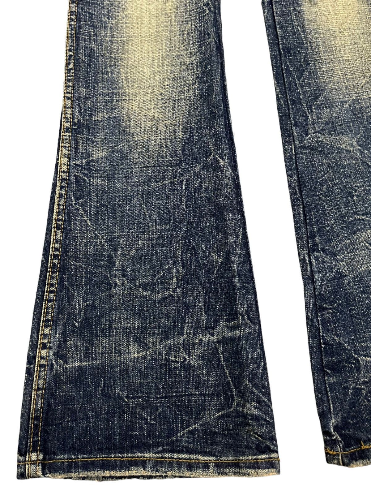 14th Addiction Vintage Japanese Brand Blue Wash Distressed Flare Jeans Size US 30 / EU 46 - 5 Thumbnail