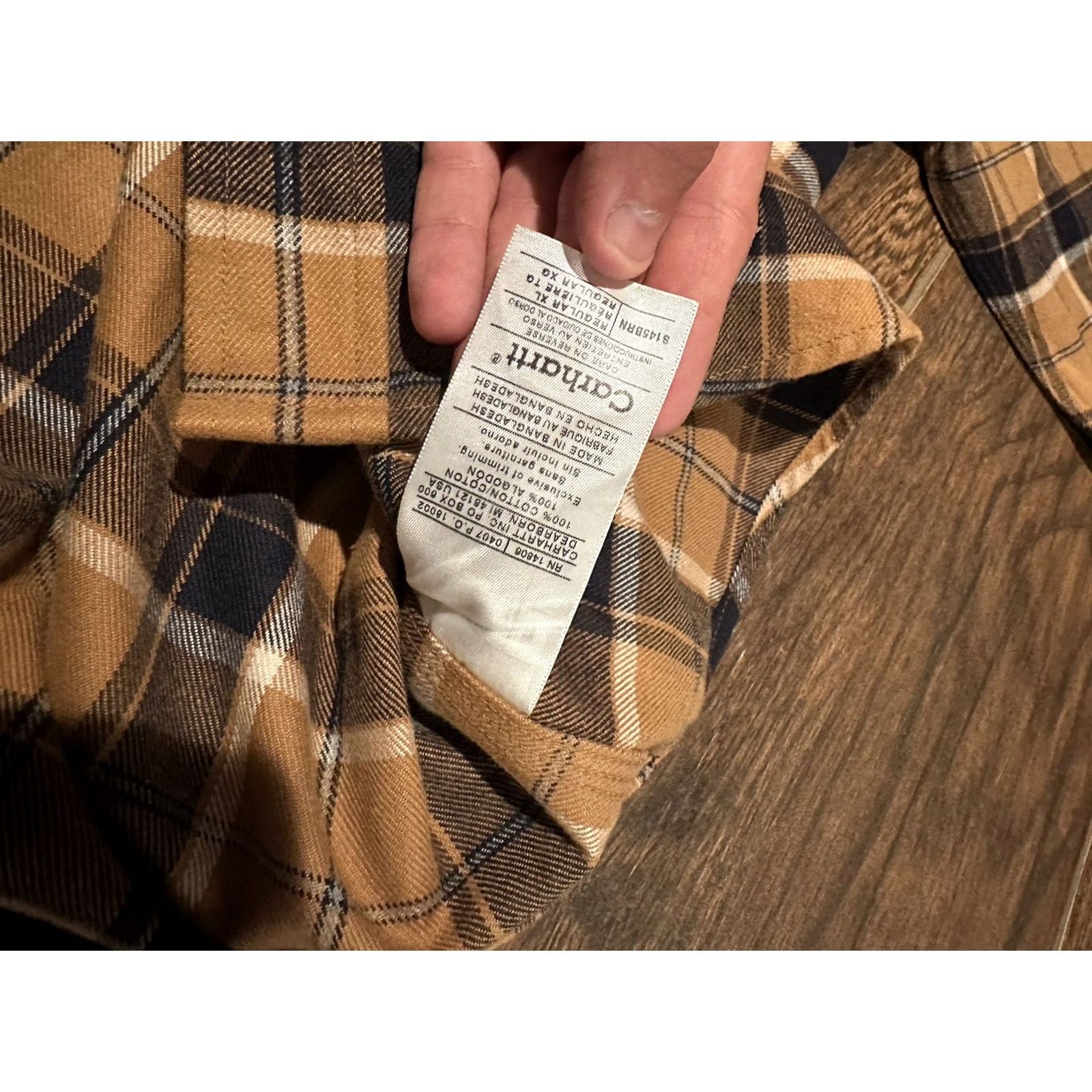 Carhartt Carhartt Shirt XL Multicolor Plaid Cotton Flannel Button-Up Men’s Size US XL / EU 56 / 4 - 7 Thumbnail