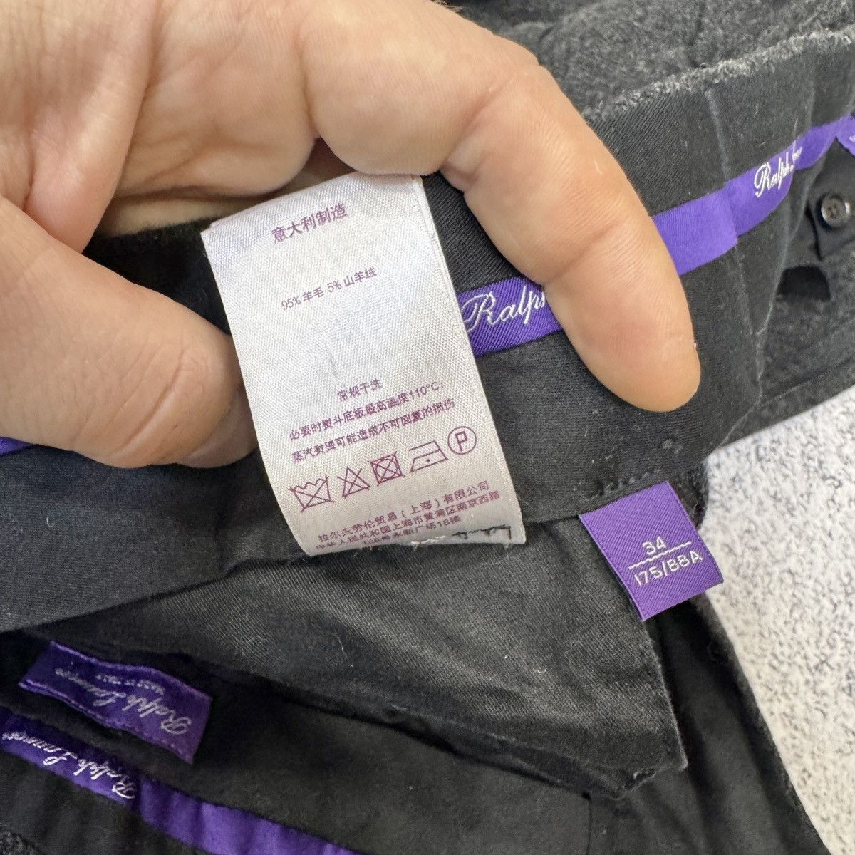 Ralph Lauren Purple Label Ralph Lauren Purple Label RLPL Wool Trousers 34/30 size Size US 34 / EU 50 - 15 Thumbnail