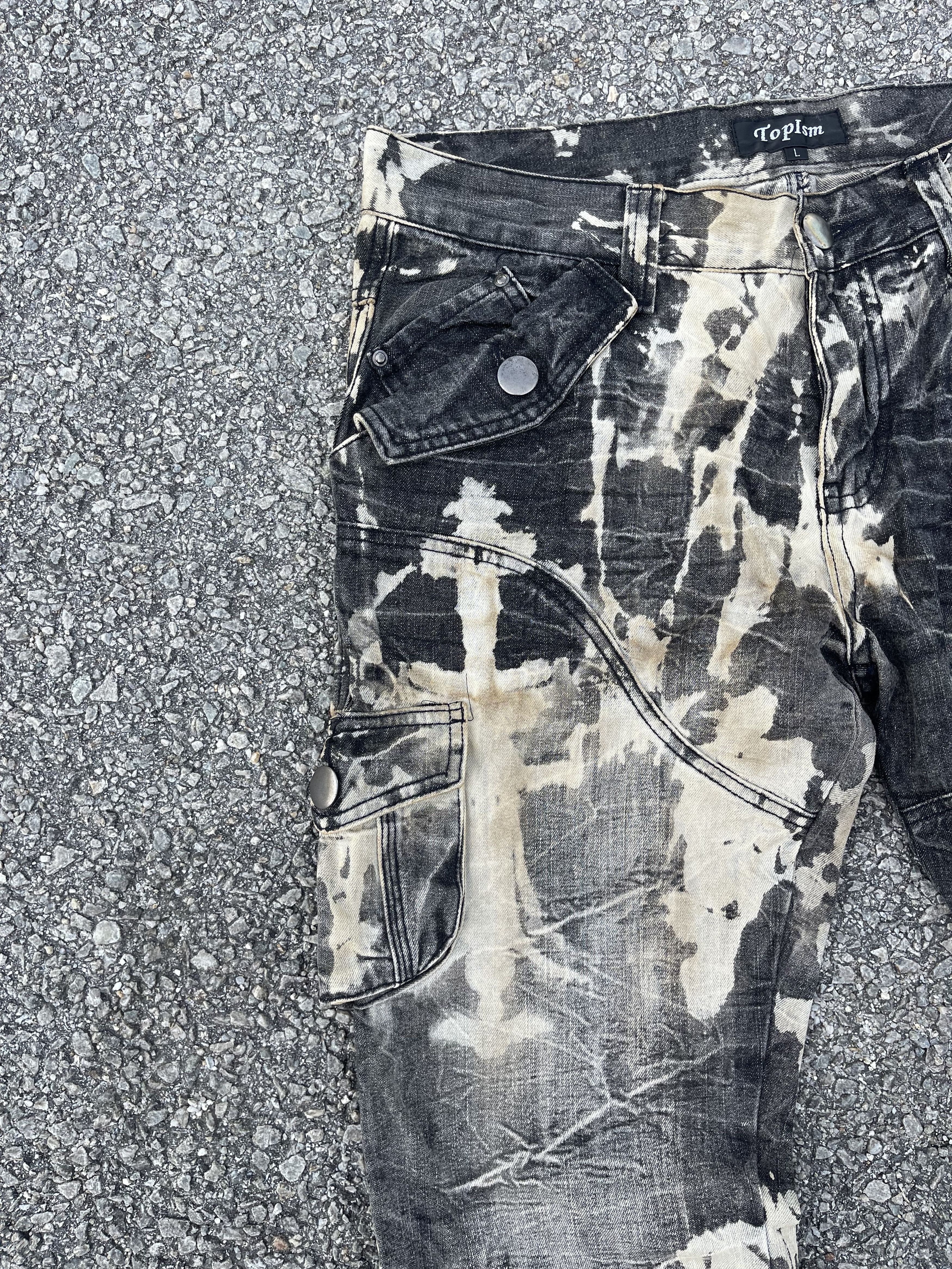 Beauty Beast Topism Flare Multipocket Acid Wash Travis Scott Style Size US 32 / EU 48 - 3 Thumbnail