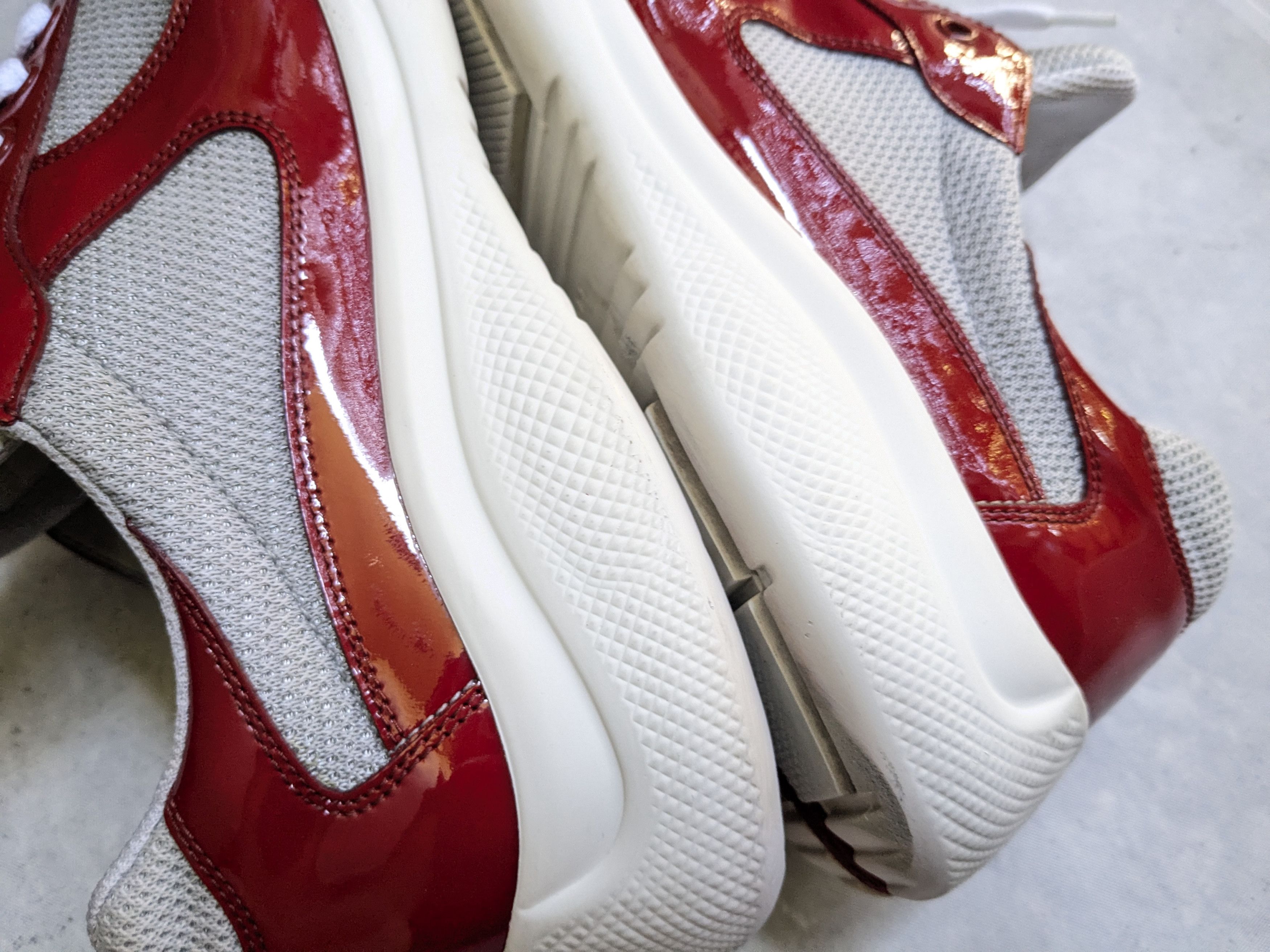 Prada Prada America's Cup Sneakers Red Patent Leather 11.5 Low Size US 11.5 / EU 44-45 - 11 Thumbnail