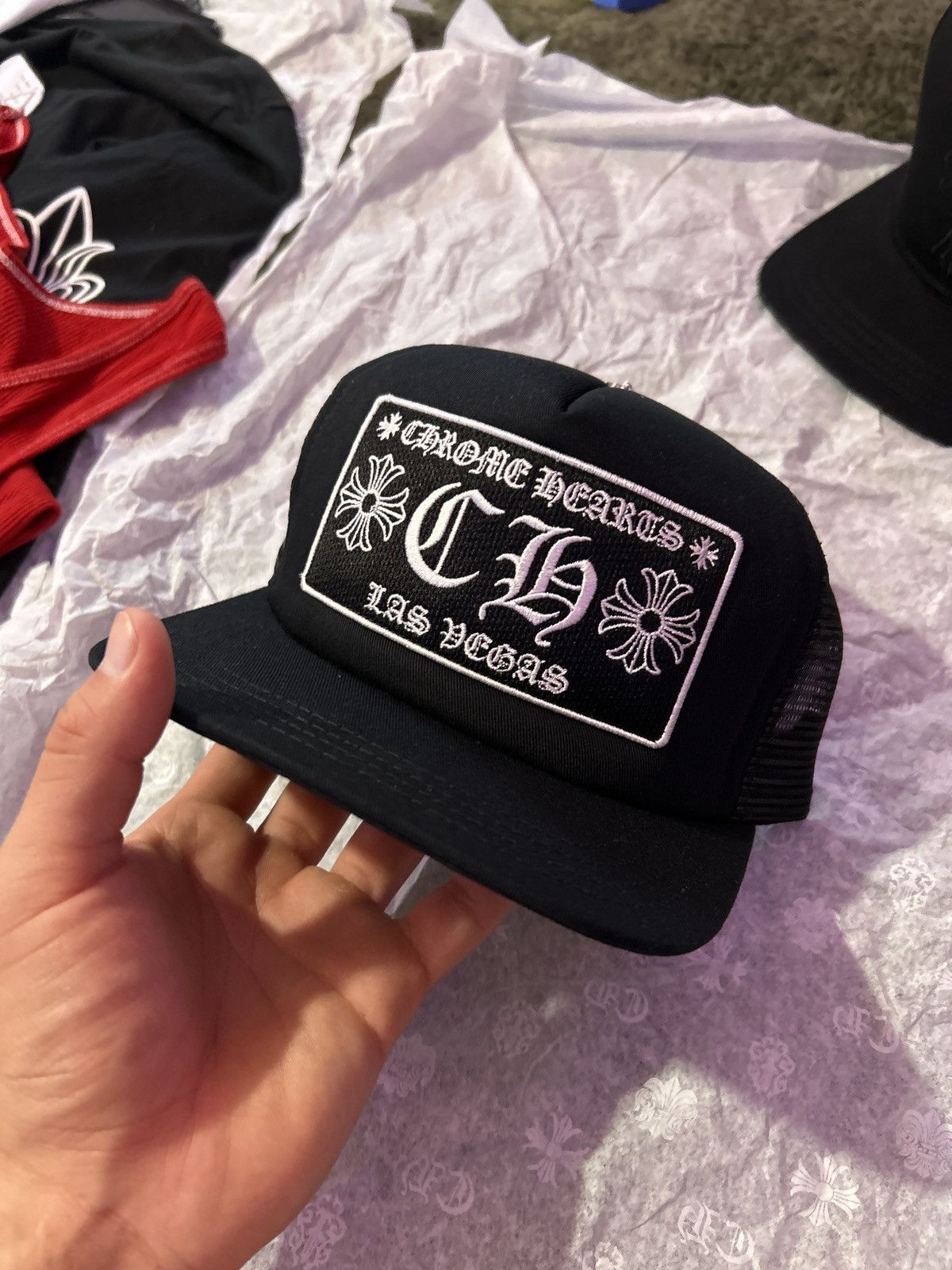 Chrome Hearts Chrome hearts Las Vegas trucker hat | Grailed