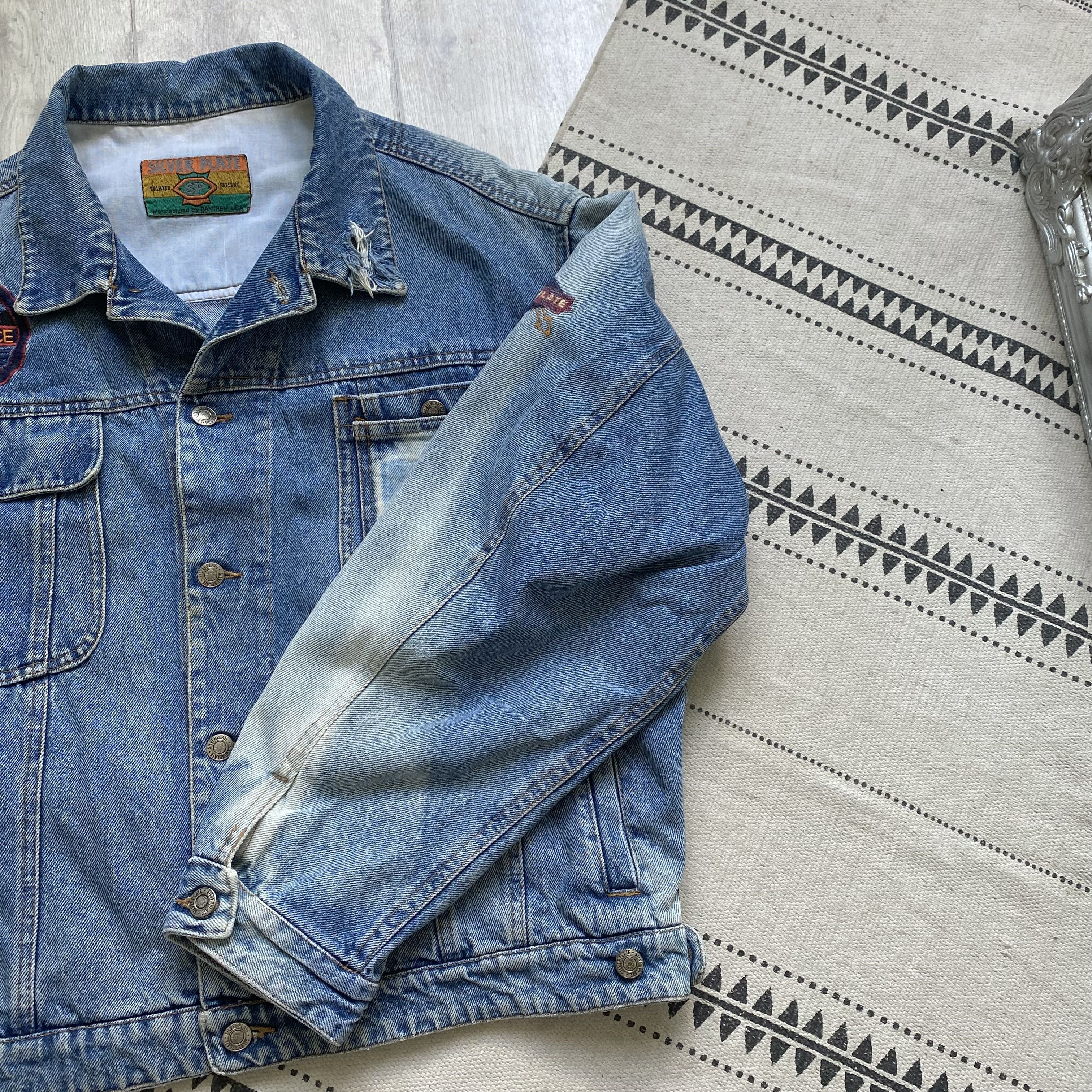Wrangler Vintage 80s Racing Denim jacket Faded Distressed Wrangler Size US XL / EU 56 / 4 - 9 Thumbnail