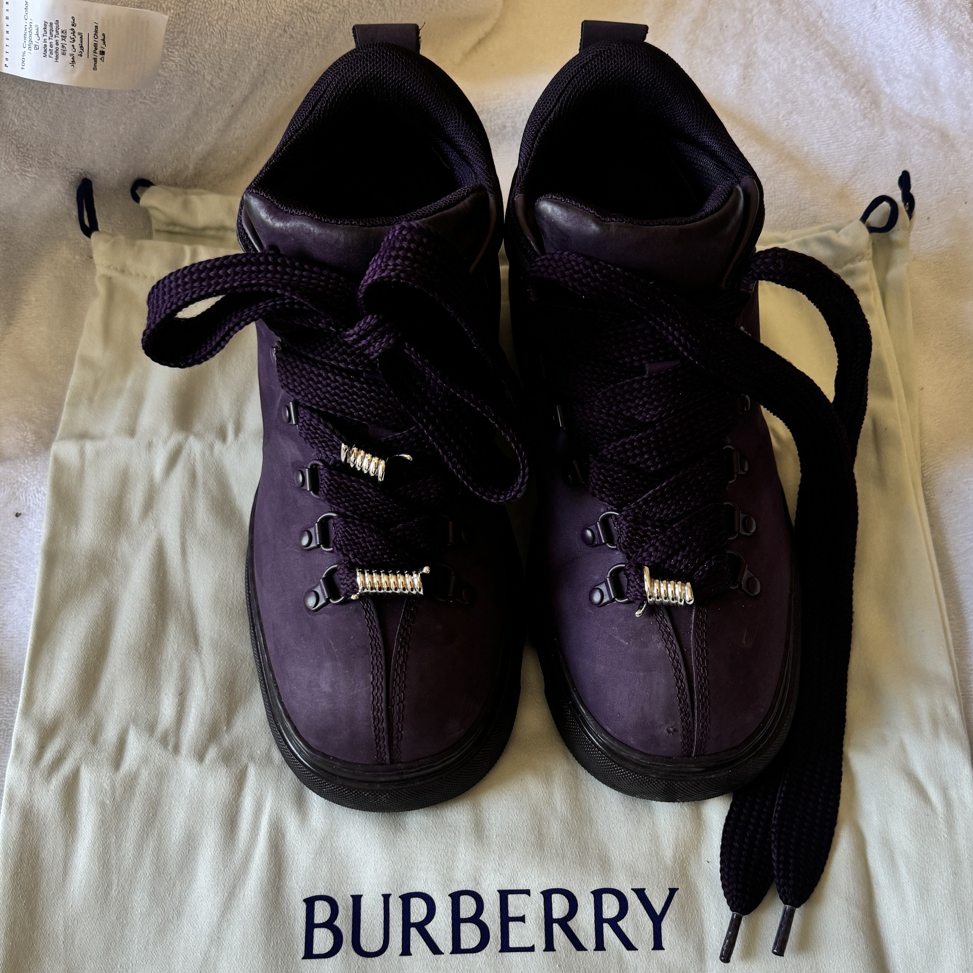 Burberry Burberry Nubuck Trek hiking Boots Purple Size US 8.5 / EU 41-42 - 2 Thumbnail