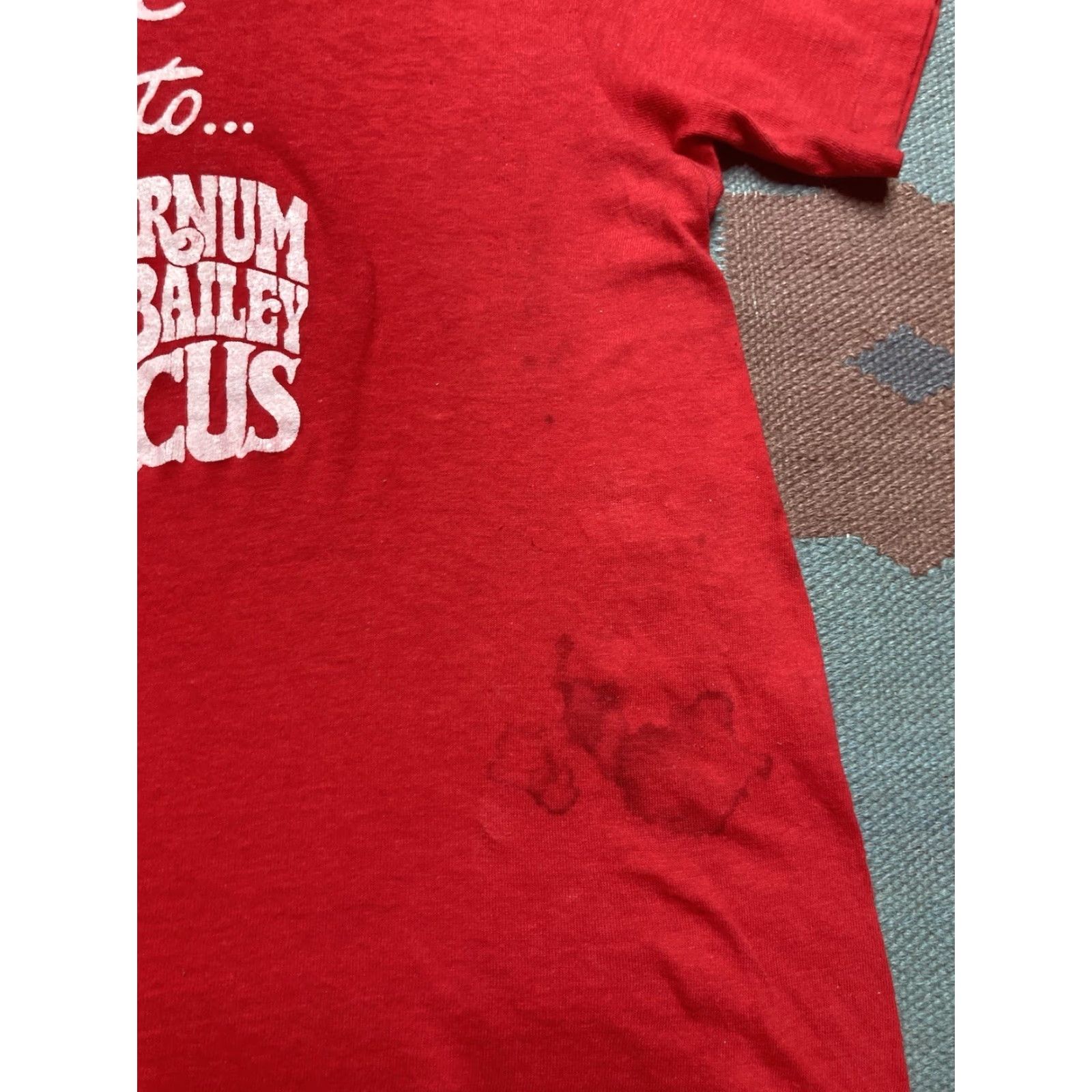 Hanes VINTAGE 70s Hanes T-Shirt Ringling Bros Barnum Bailey Coke Adds Life Red Medium Mens Shirt Vintage 70s 90s Theme Size US M / EU 48-50 / 2 - 4 Thumbnail