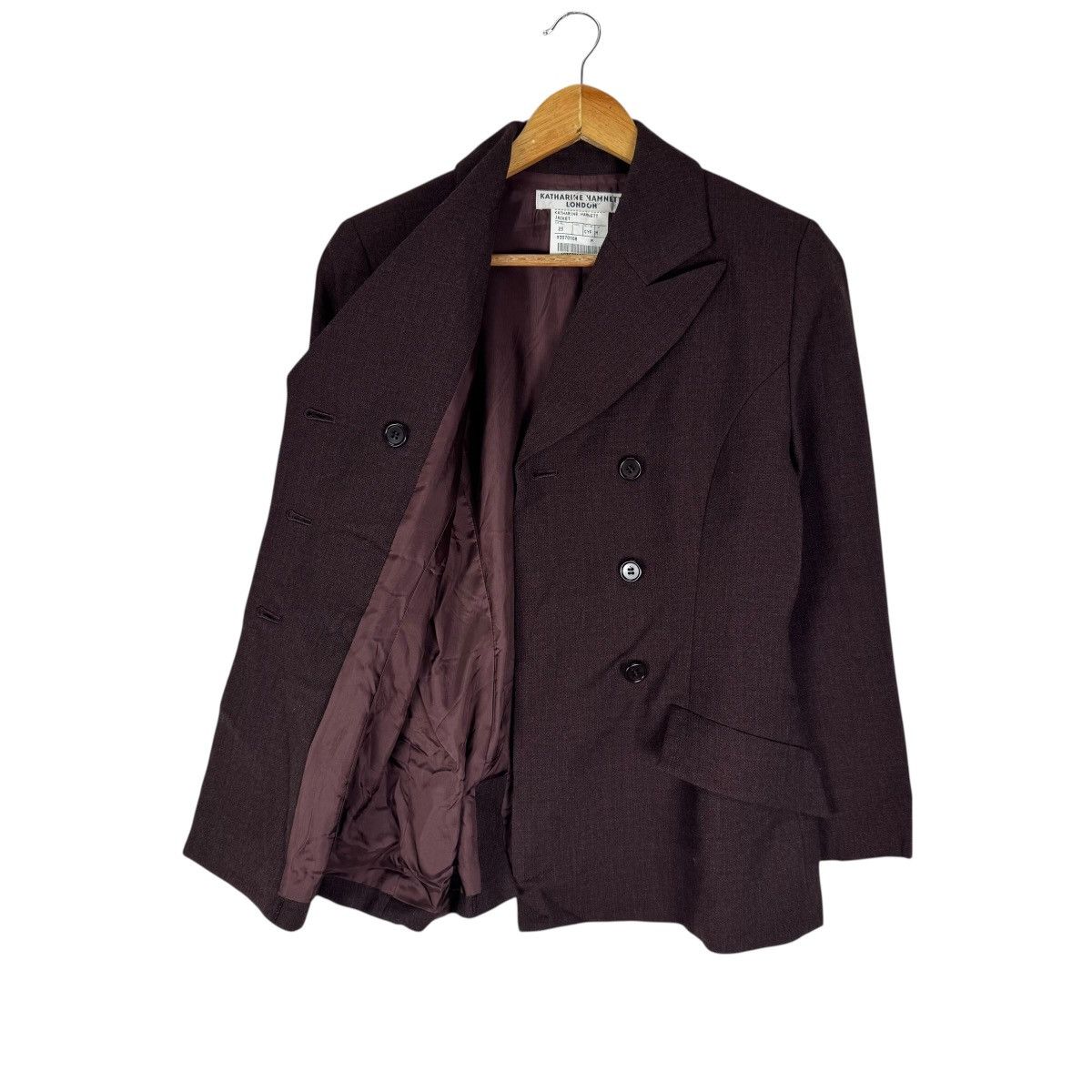 Katharine Hamnett London ☀️KATHARINE HAMNETT LONDON DOUBLE BREASTED BLAZER COAT Size M / US 6-8 / IT 42-44 - 7 Thumbnail