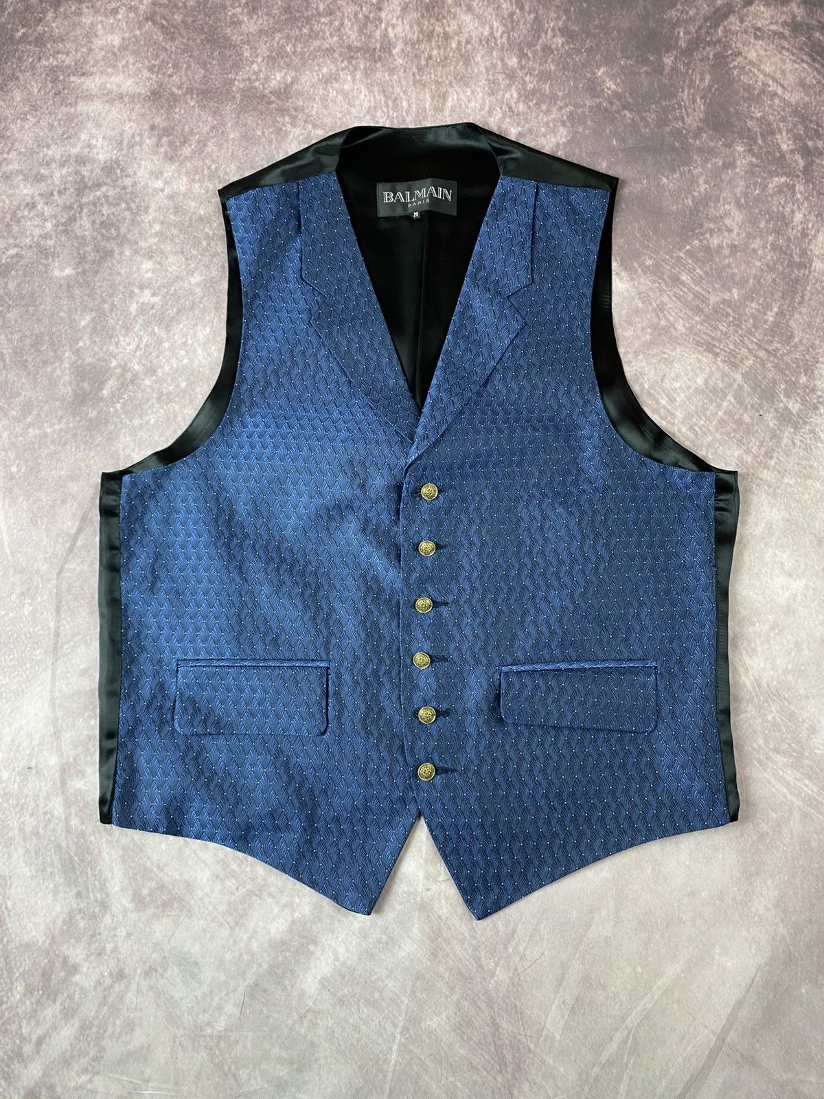 Balmain Balmain Silk Classic Vest with Metal Button Made in England Size 48R - 1 Thumbnail