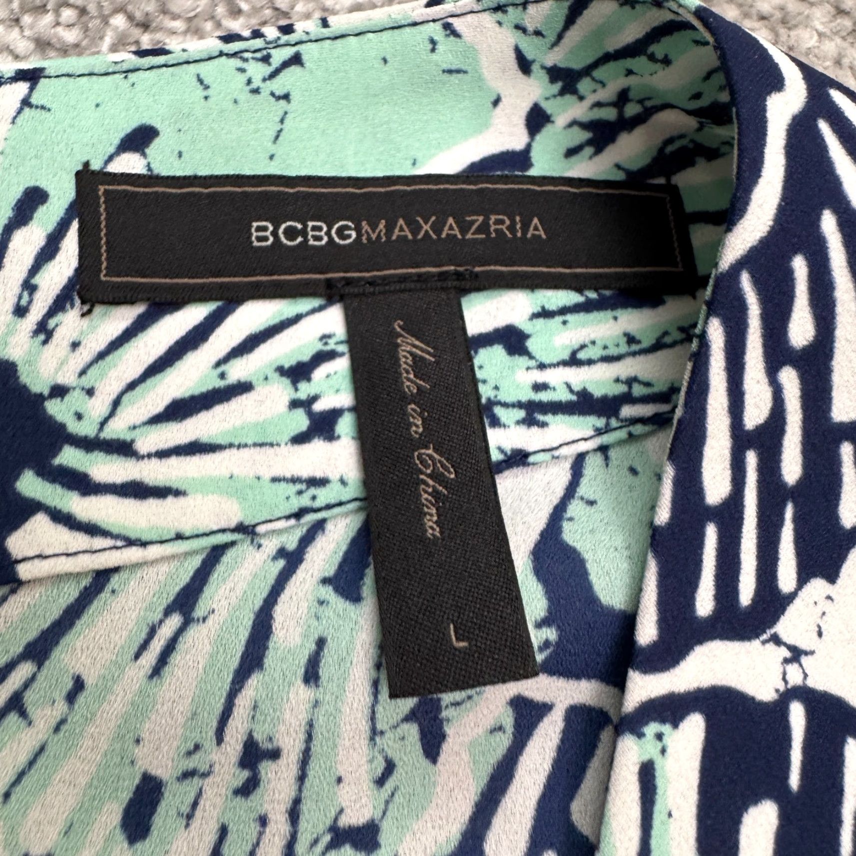 Bcbgmaxazria BCBGMAXAZRIA Romper Women's Large Mint Green Black Halter Floral Bohemian Strappy Sleeve Knit Size 36" / US 14 / IT 50 - 6 Thumbnail