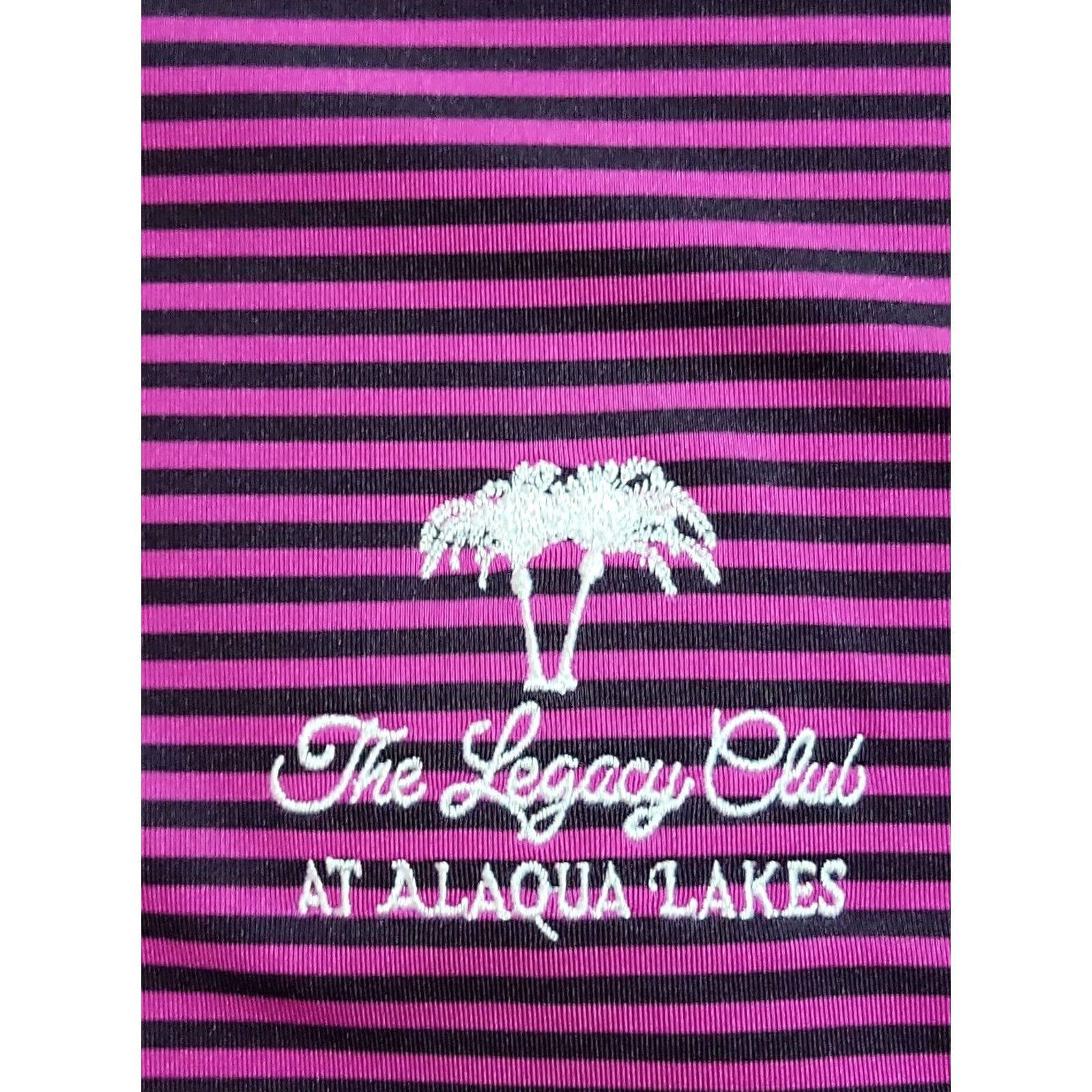 Footjoy FootJoy Mens Polo Shirt Medium Golf Purple Short Sleeve Athletic Legacy Club Alaqua Lakes Logo Sports Size US M / EU 48-50 / 2 - 5 Thumbnail