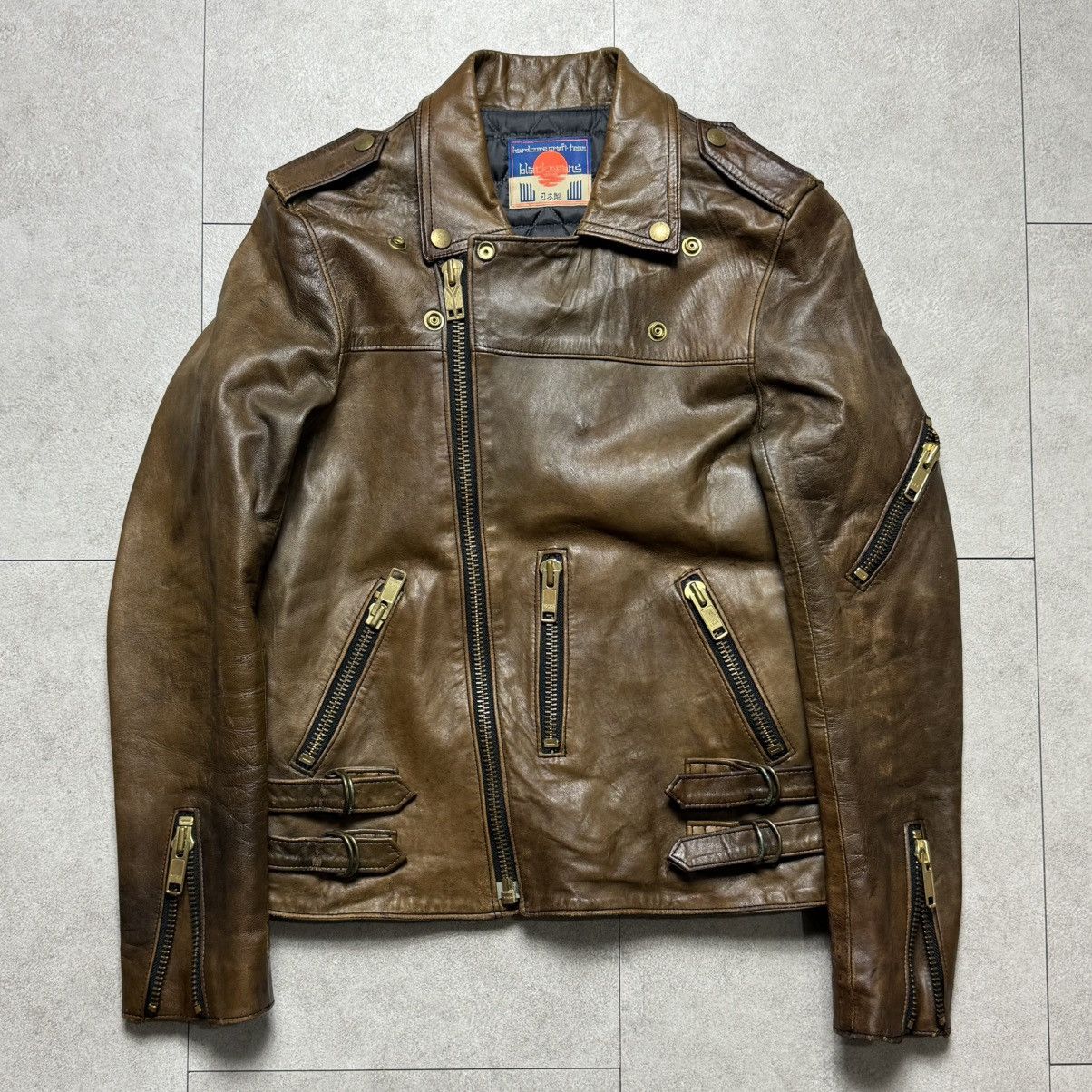 Blackmeans Black means Double Riders Leather Jacket Size US M / EU 48-50 / 2 - 1 Thumbnail