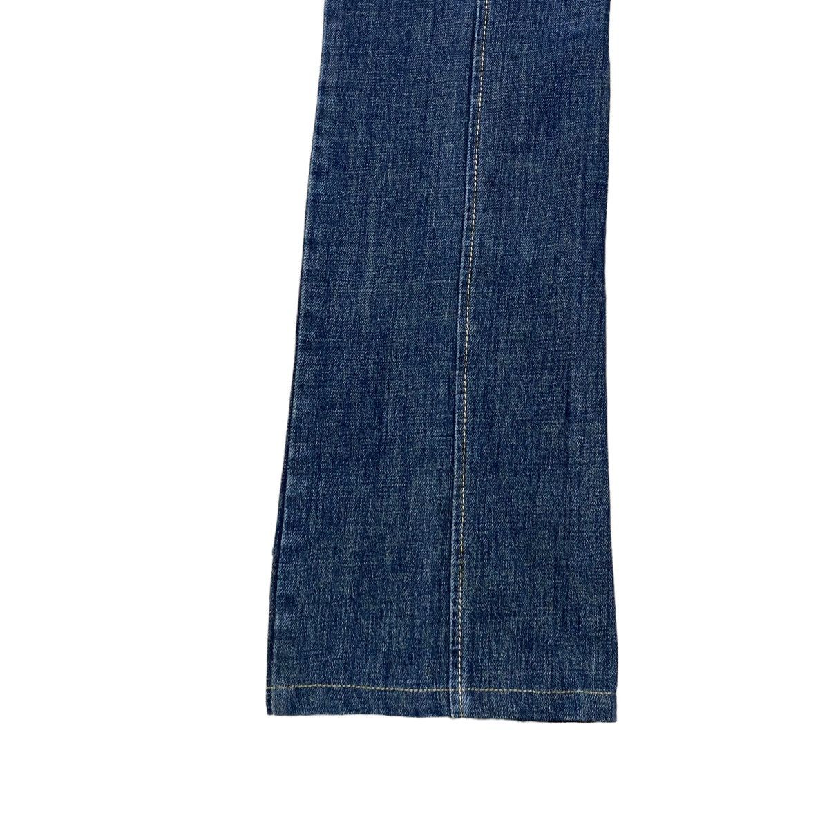 Neil Barrett Neil Barrett Denim Leather Trimmed Flare Jeans Low Rise Size 28" / US 6 / IT 42 - 15 Thumbnail