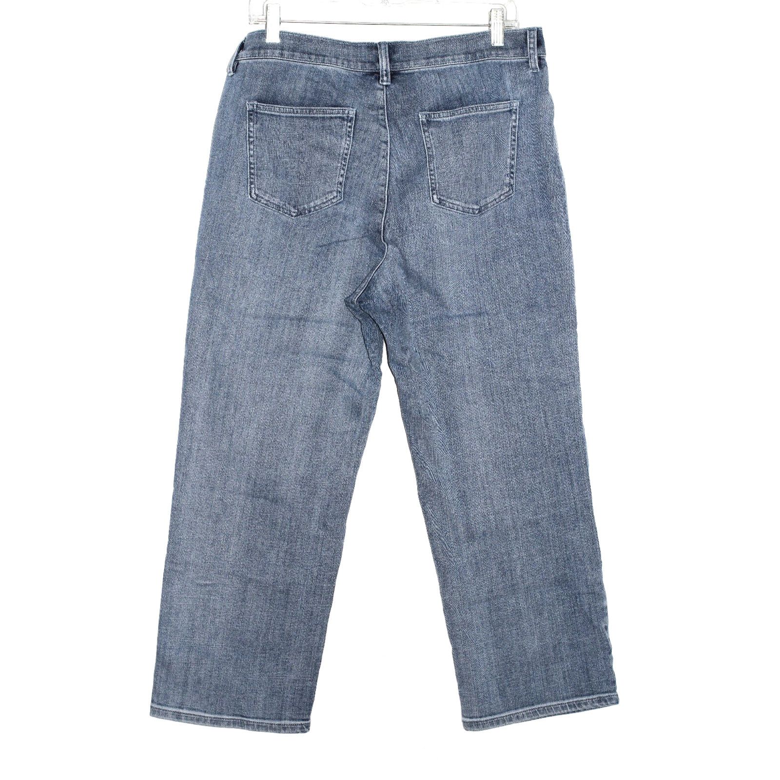 Eileen Fisher EILEEN FISHER High Waist Straight Ankle Org Cotton Jeans PM Size 34" / US 12 / IT 48 - 4 Thumbnail