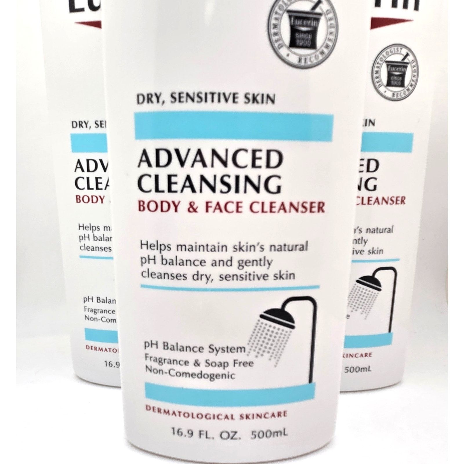 Other New Eucerin Advance Cleansing Body & Face Cleanser 3-pack Size ONE SIZE - 3 Thumbnail
