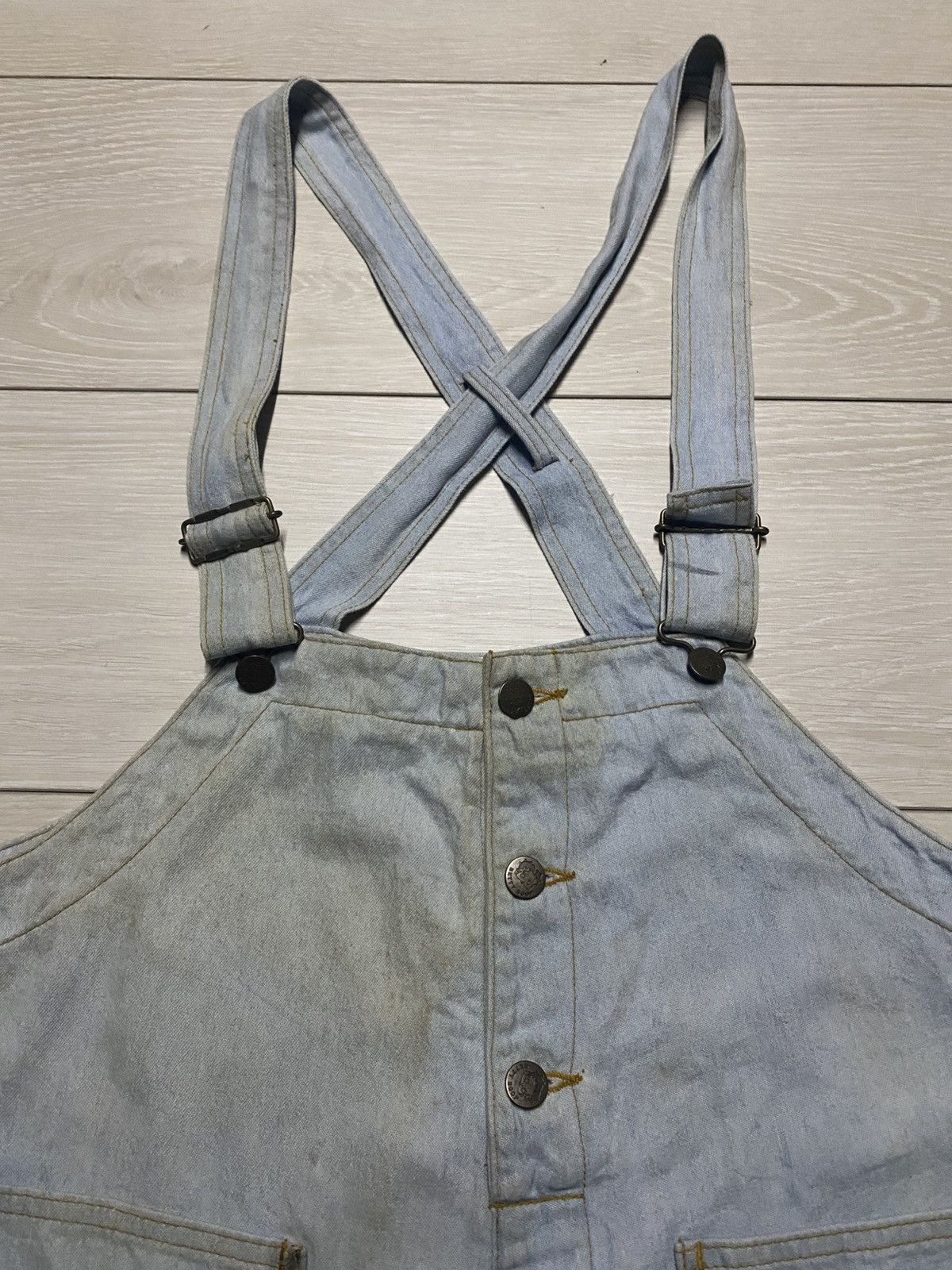 Japanese Brand Vintage Betty Boop Grunge Baggy Overall Denim Size US 33 - 3 Thumbnail