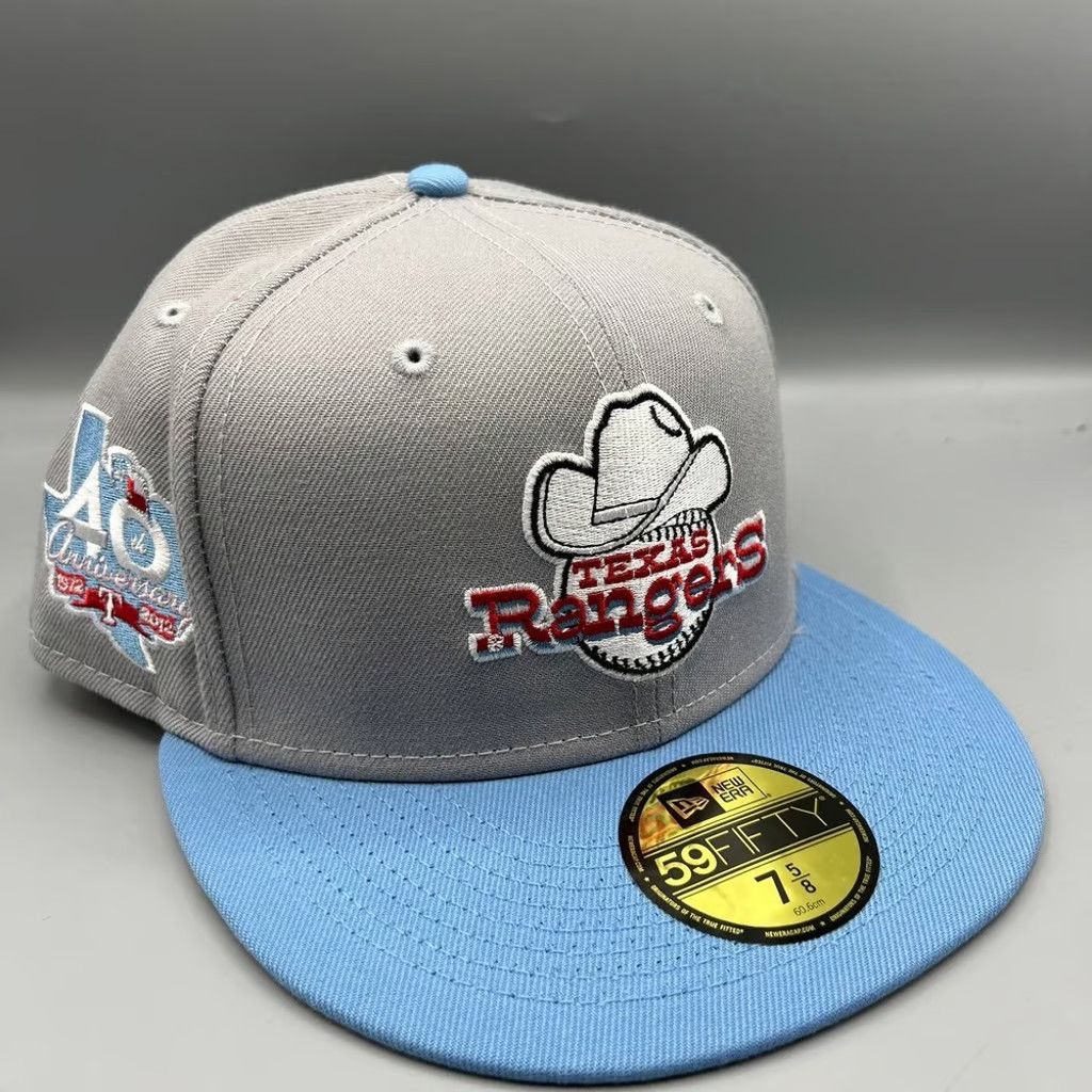 New Era Texas Rangers Hat Men 7 5/8 59Fifty New Era MLB Fitted Cap Size ONE SIZE - 1 Thumbnail