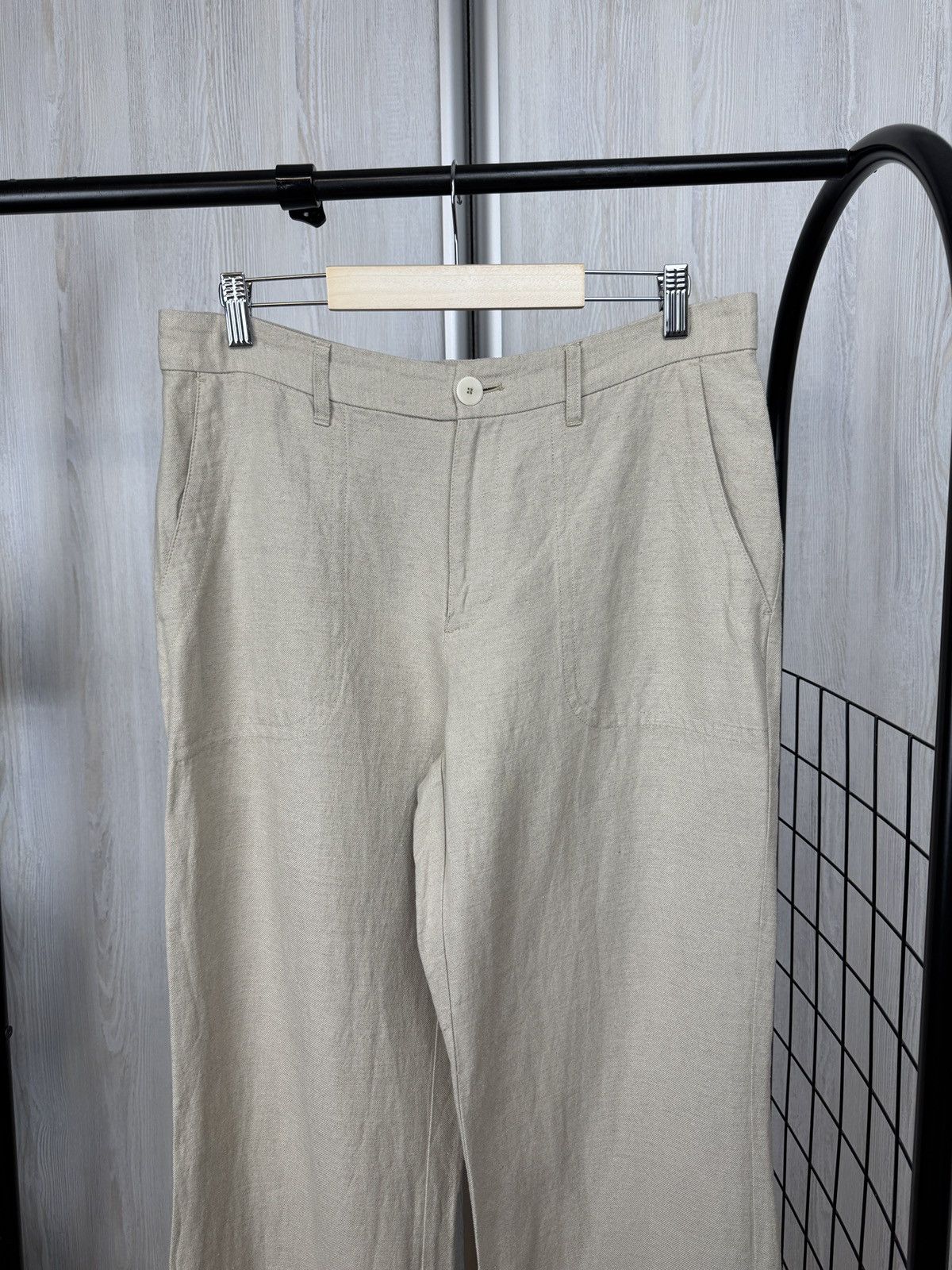 A.P.C. A.P.C linen cotton blend women’s casual beige pants size 42 Size 30" / US 8 / IT 44 - 4 Thumbnail