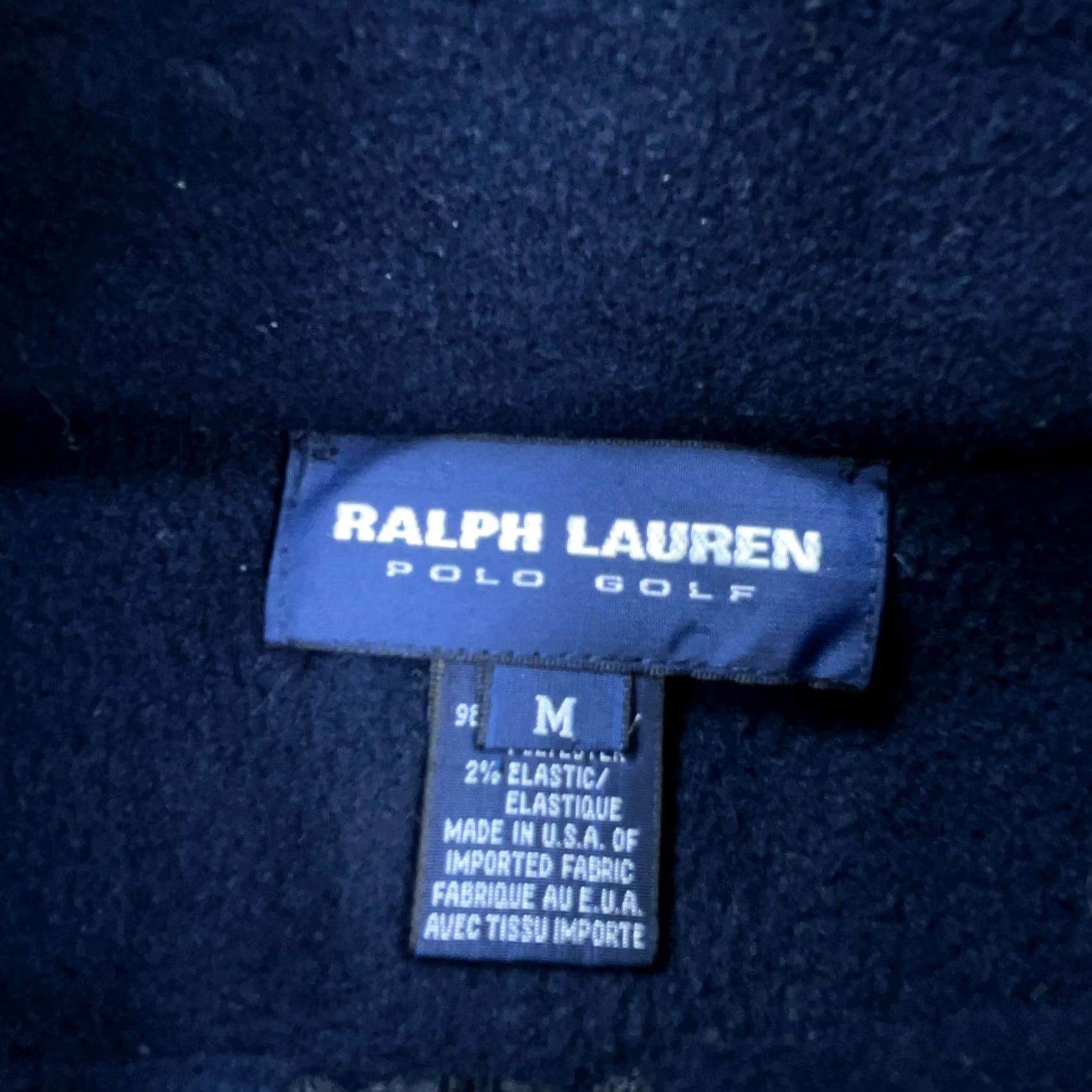 Ralph Lauren VINTAGE Ralph Lauren Vest Men M Navy Blue Fleece Zip Mock Neck Cotton Polyester Jacket Polo Golf Size US M / EU 48-50 / 2 - 5 Thumbnail