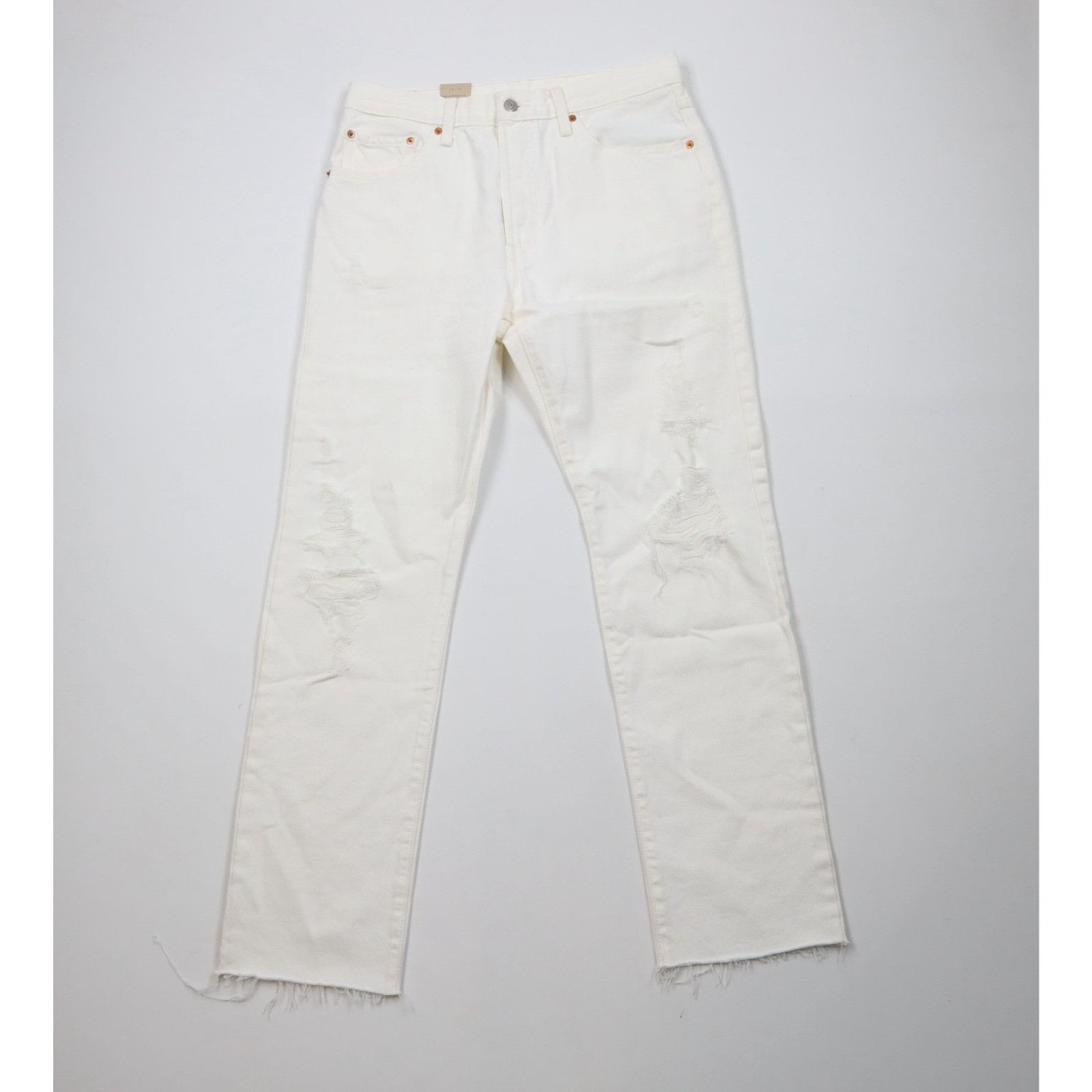 Levi's Deadstock Vintage Y2K Levis 501xx Button Fly Ripped Jeans Size 30" / US 8 / IT 44 - 1 Thumbnail