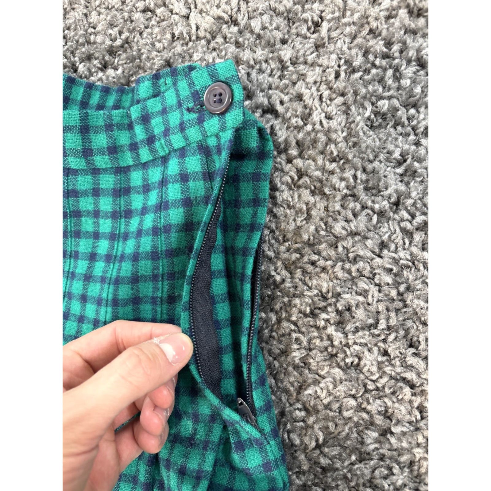 Pendleton VINTAGE Pendleton Skirt Long 50s Wool Striped Teal Petite 6 Women Size 28" / US 6 / IT 42 - 5 Thumbnail