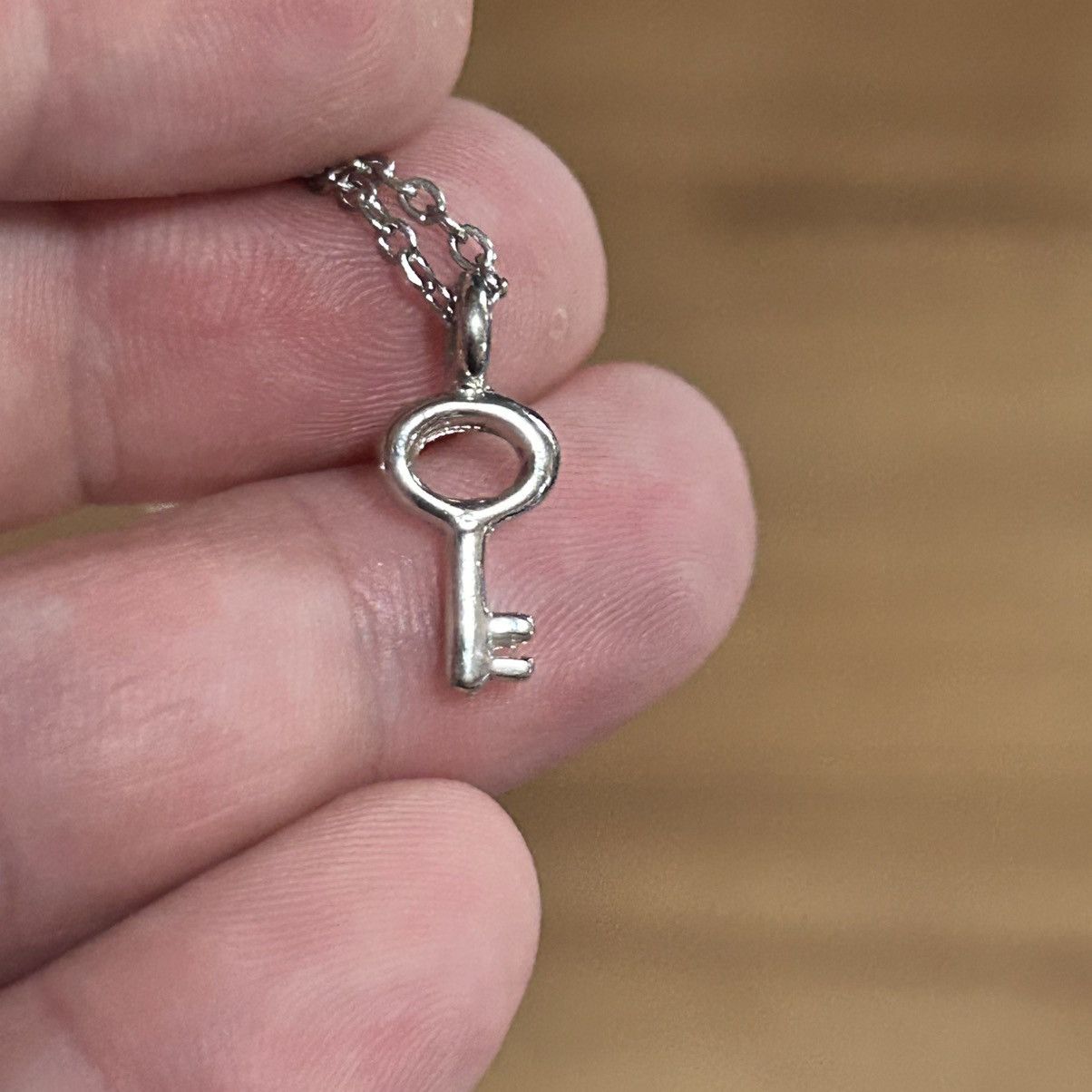 Handmade Handcrafted mini skeleton key pendant on chain necklace Size ONE SIZE - 4 Thumbnail