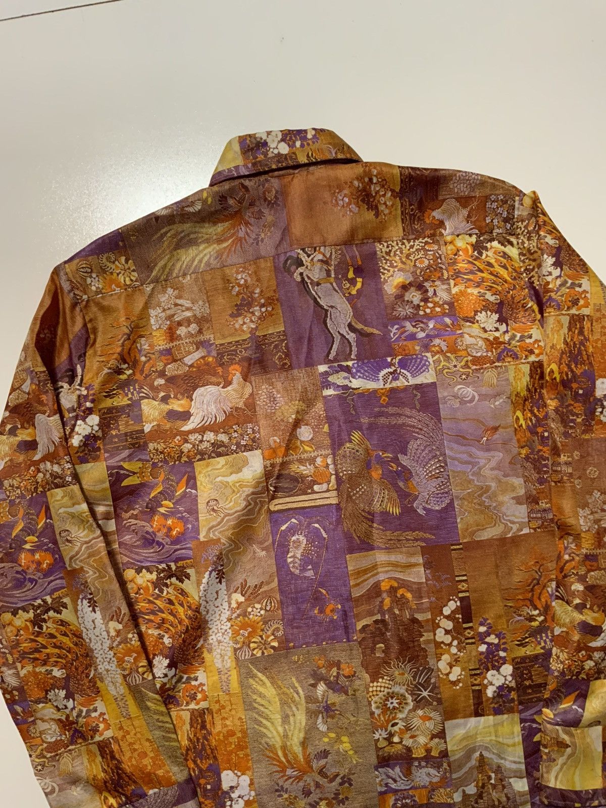 Vintage Vintage 60s 70s Textured Polyester Novelty AOP Disco Shirt Size US M / EU 48-50 / 2 - 4 Thumbnail