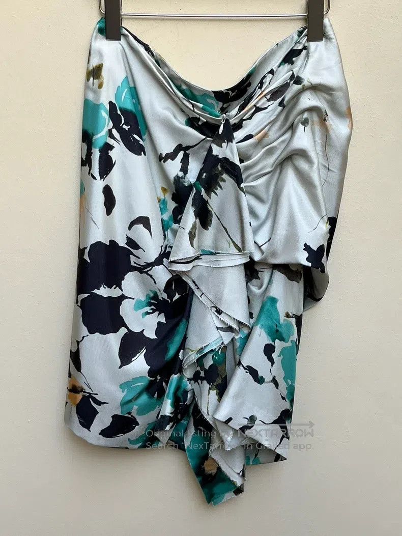 Dries Van Noten Dries Van Noten Pure and innocent silk-printed pleated des Size 39" - 8 Thumbnail
