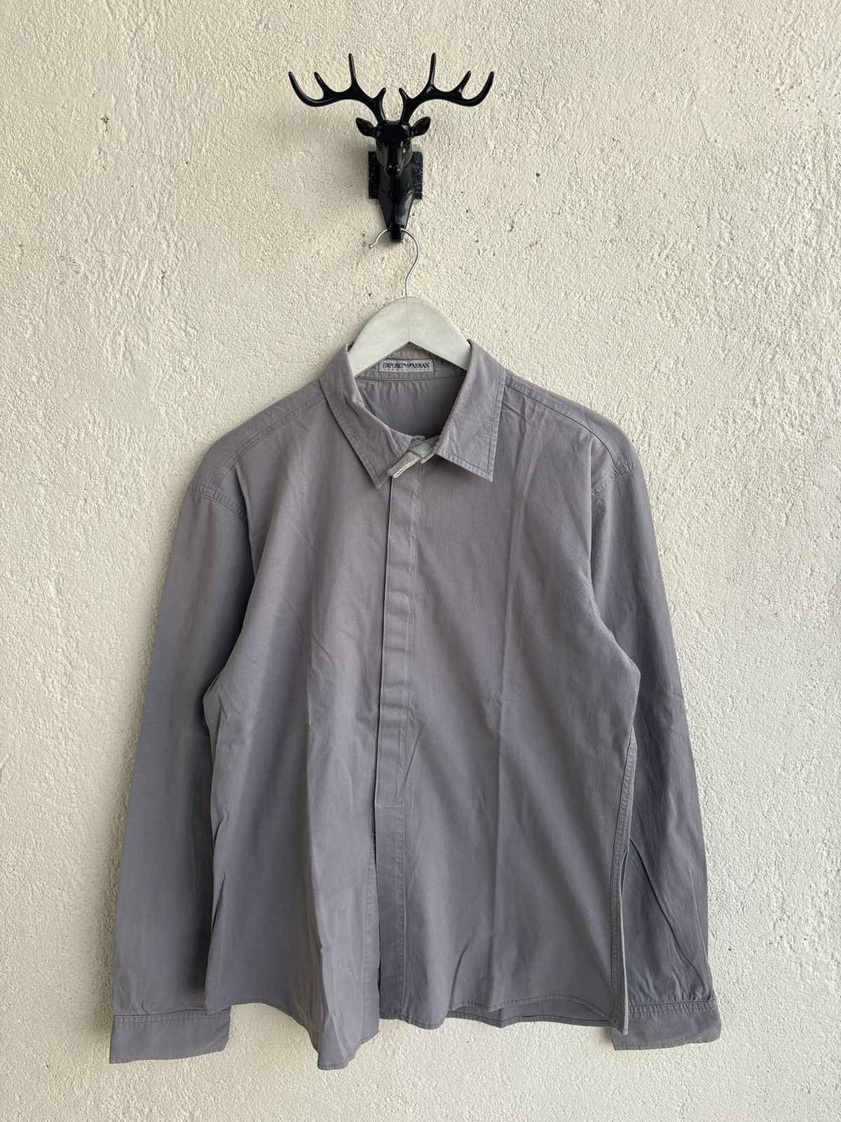 Emporio Armani 90s Archive Emporio armani velcro button up Size US M / EU 48-50 / 2 - 2 Thumbnail
