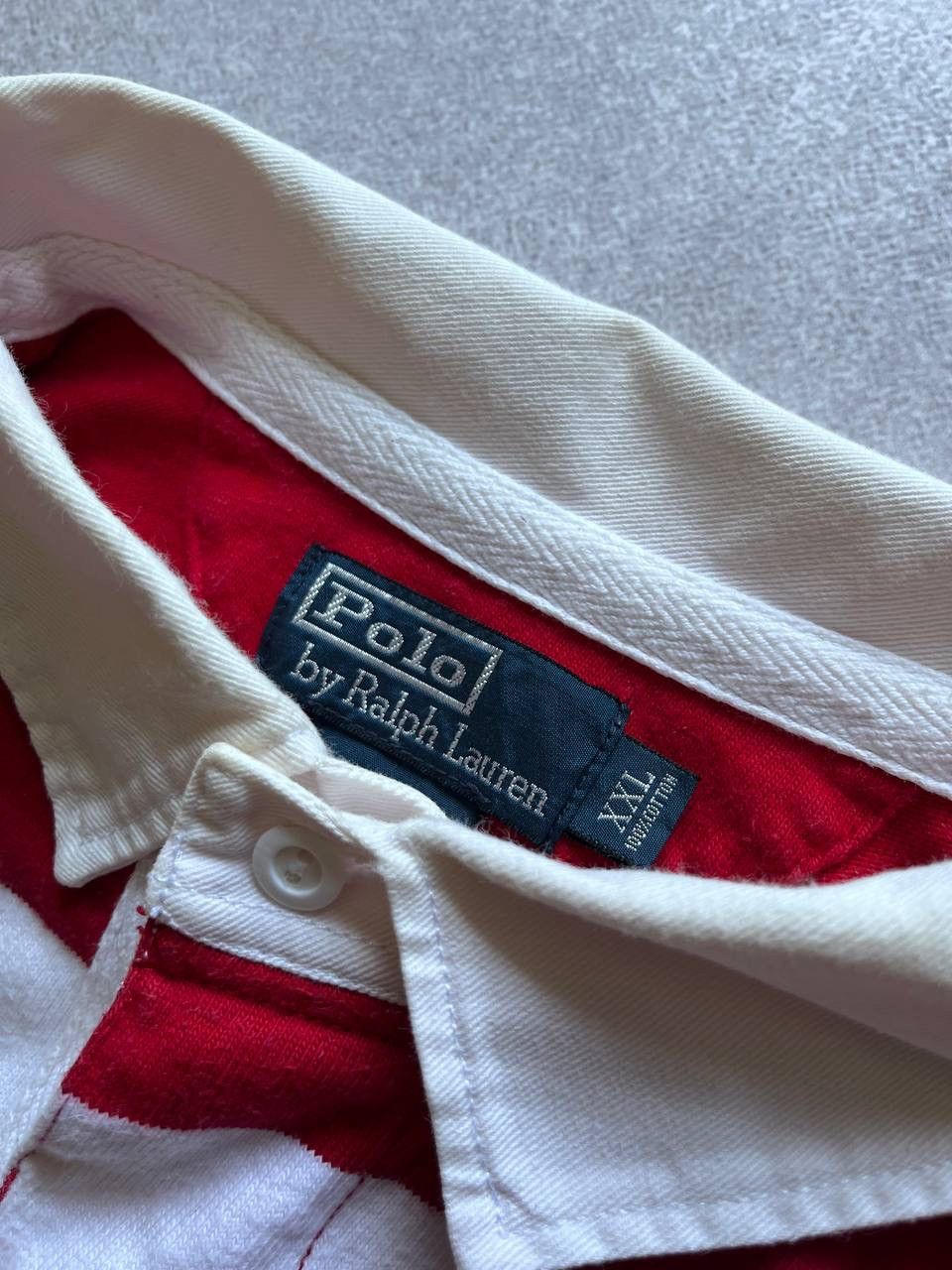 Vintage Vintage Polo Ralph Lauren Striped Rugby Shirt Y2K XXL Size US XXL / EU 58 / 5 - 7 Thumbnail