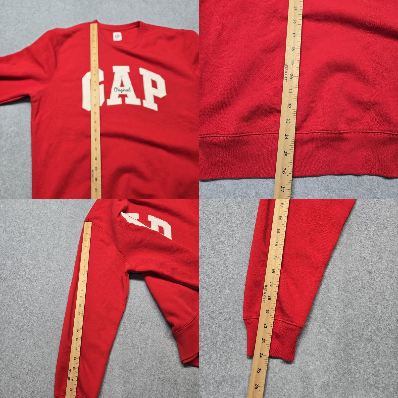 Gap VINTAGE Gap Sweatshirt Mens L Red Pullover Fleece Heavyweight Graphic Logo Embroidered Size US L / EU 52-54 / 3 - 8 Thumbnail
