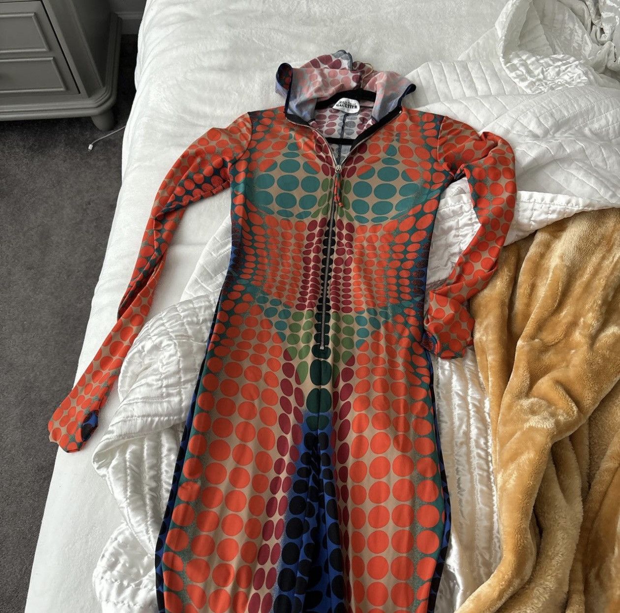 Jean Paul Gaultier Orange Dots Jumpsuit JPG Size 27" / US 4 / IT 40 - 1 Thumbnail
