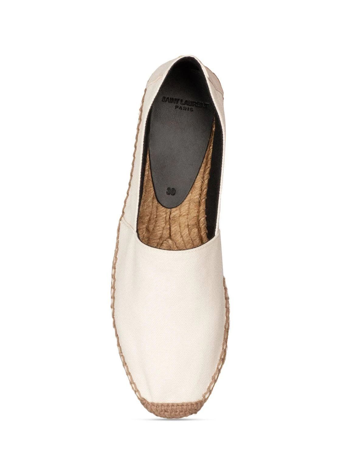 Saint Laurent Paris o1bcso1str1124 Cassandre Embroidered Espadrilles in White Size US 9 / IT 39 - 3 Thumbnail