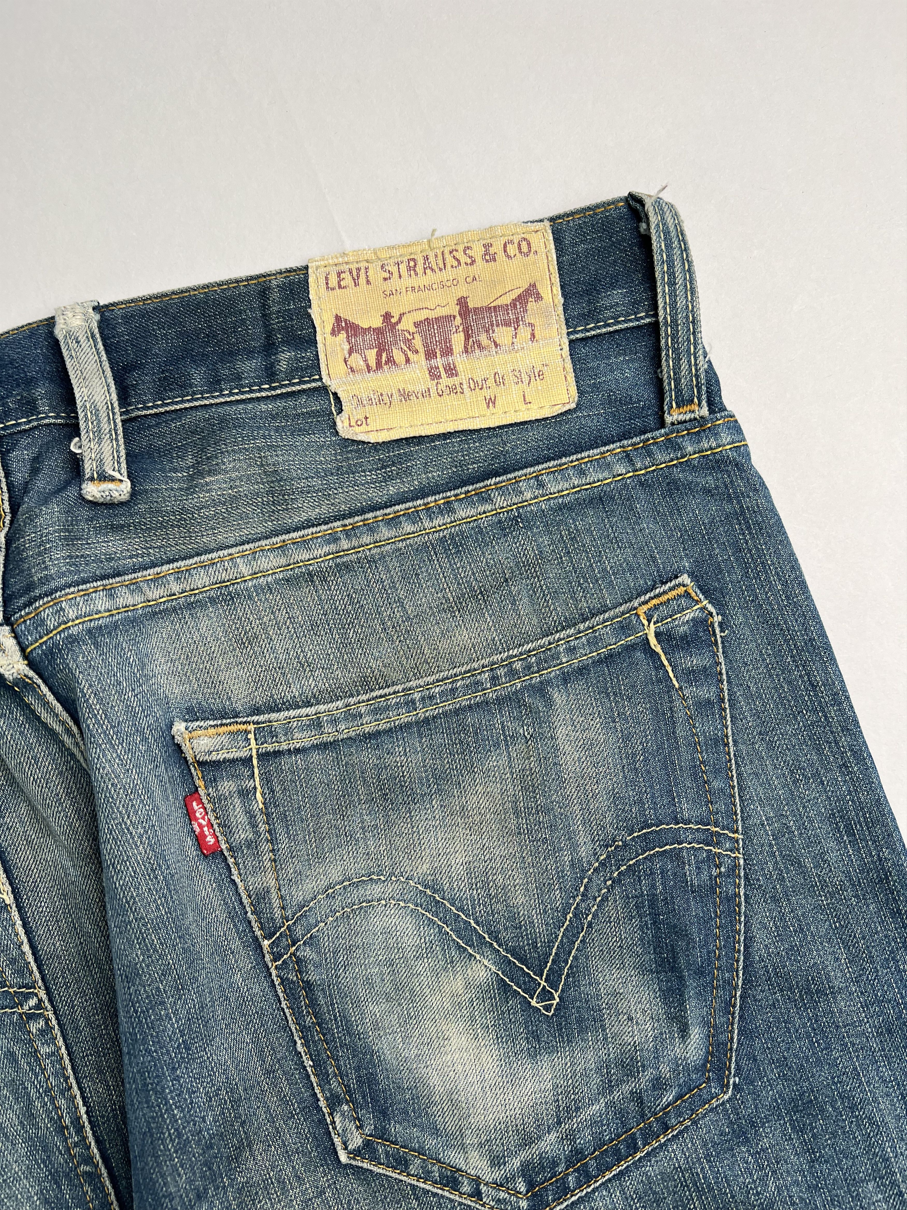 Levi's Levis 504 Jeans Shorts Light Blue Wash W33 Size US 33 - 8 Thumbnail