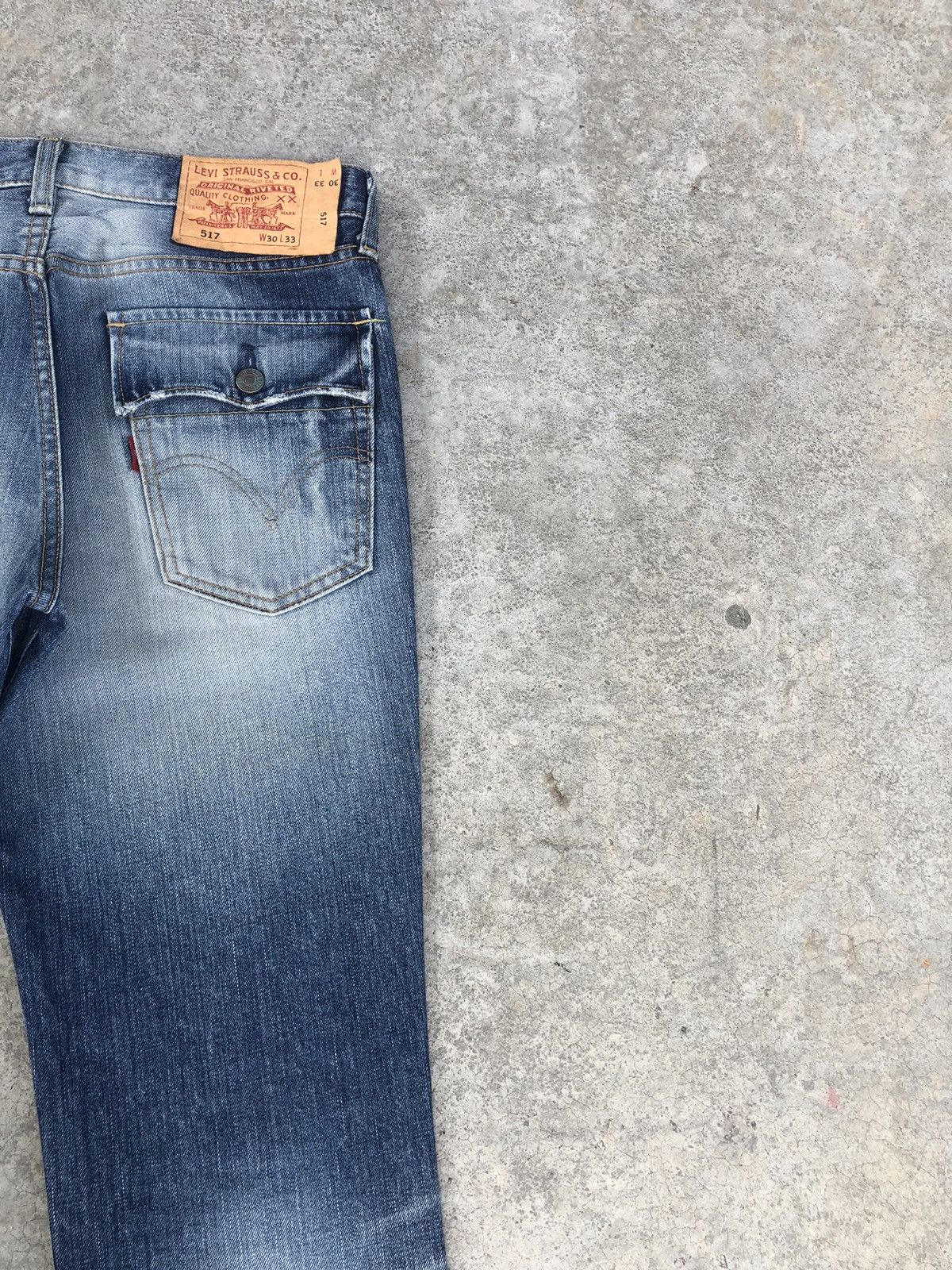 Le Grande Bleu (L.G.B.) Y2k Levis 517 Flared Jeans Distressed Jeans Size US 30 / EU 46 - 10 Thumbnail