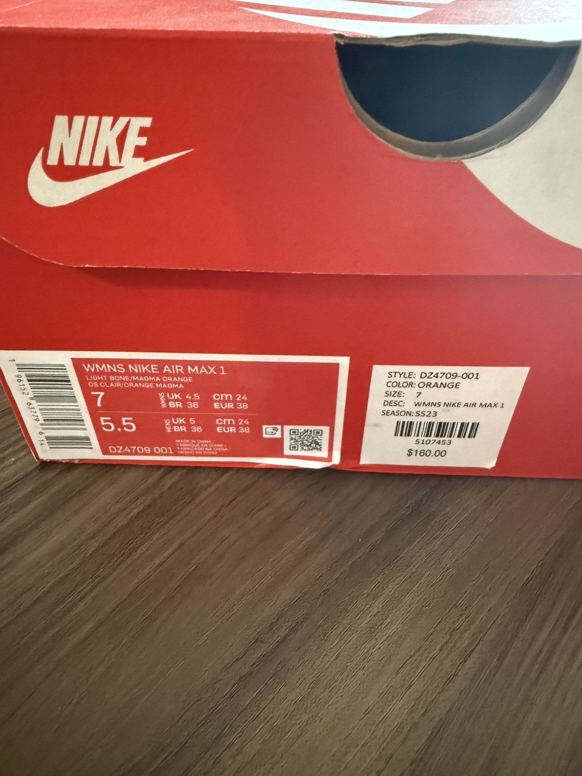 Nike Nike Air Max 1 WMNS “Magma Orange” Size W 7 / M 5.5 Size US 7 / IT 37 - 6 Thumbnail