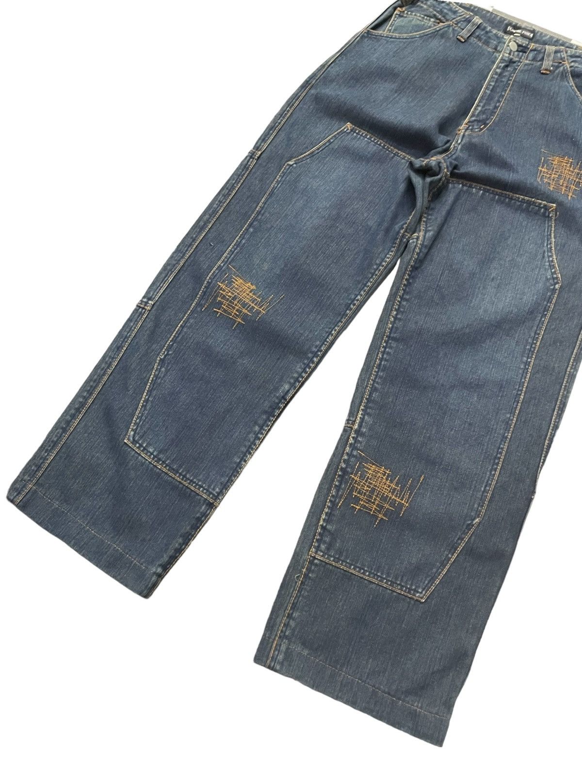 JNCO × Wu-Tang Clan Amore Puro Japan Double Knee Massive Baggy Craft Jeans Size US 30 / EU 46 - 3 Thumbnail