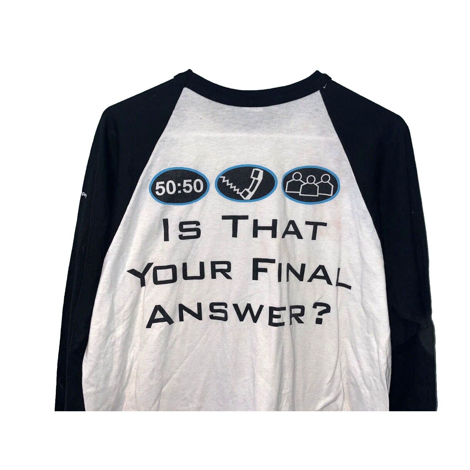 Augusta Sportswear Who Wants To Be A Millionaire Game Show T Shirt L 3/4 Sleeve Size US L / EU 52-54 / 3 - 13 Thumbnail