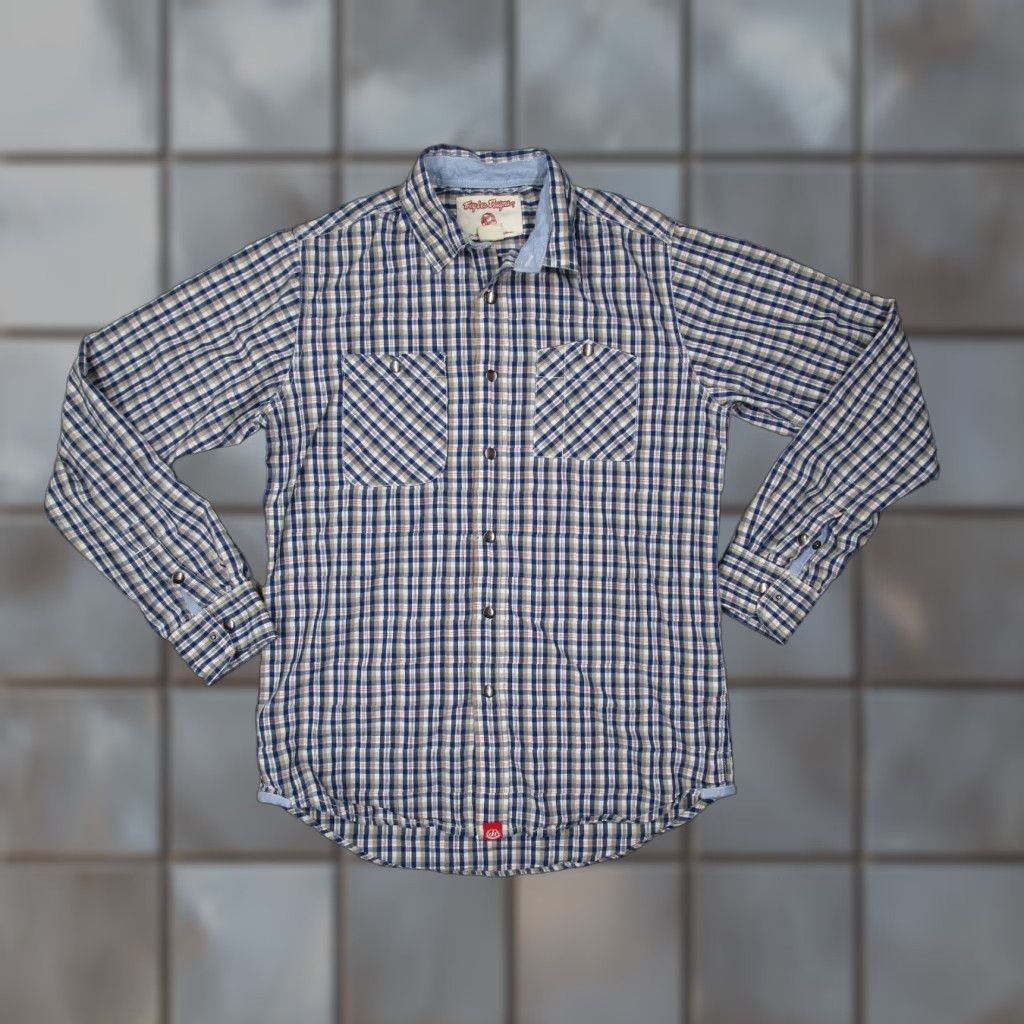 Vintage VINTAGE Troy Lee Designs Shirt Men Small Blue Plaid Long Sleeve Casual Button Up Size US S / EU 44-46 / 1 - 1 Thumbnail