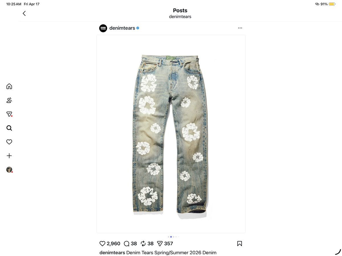DENIM TEARS Straight Dirty Wash CW Denim Pant Size US 32 / EU 48 - 4 Thumbnail