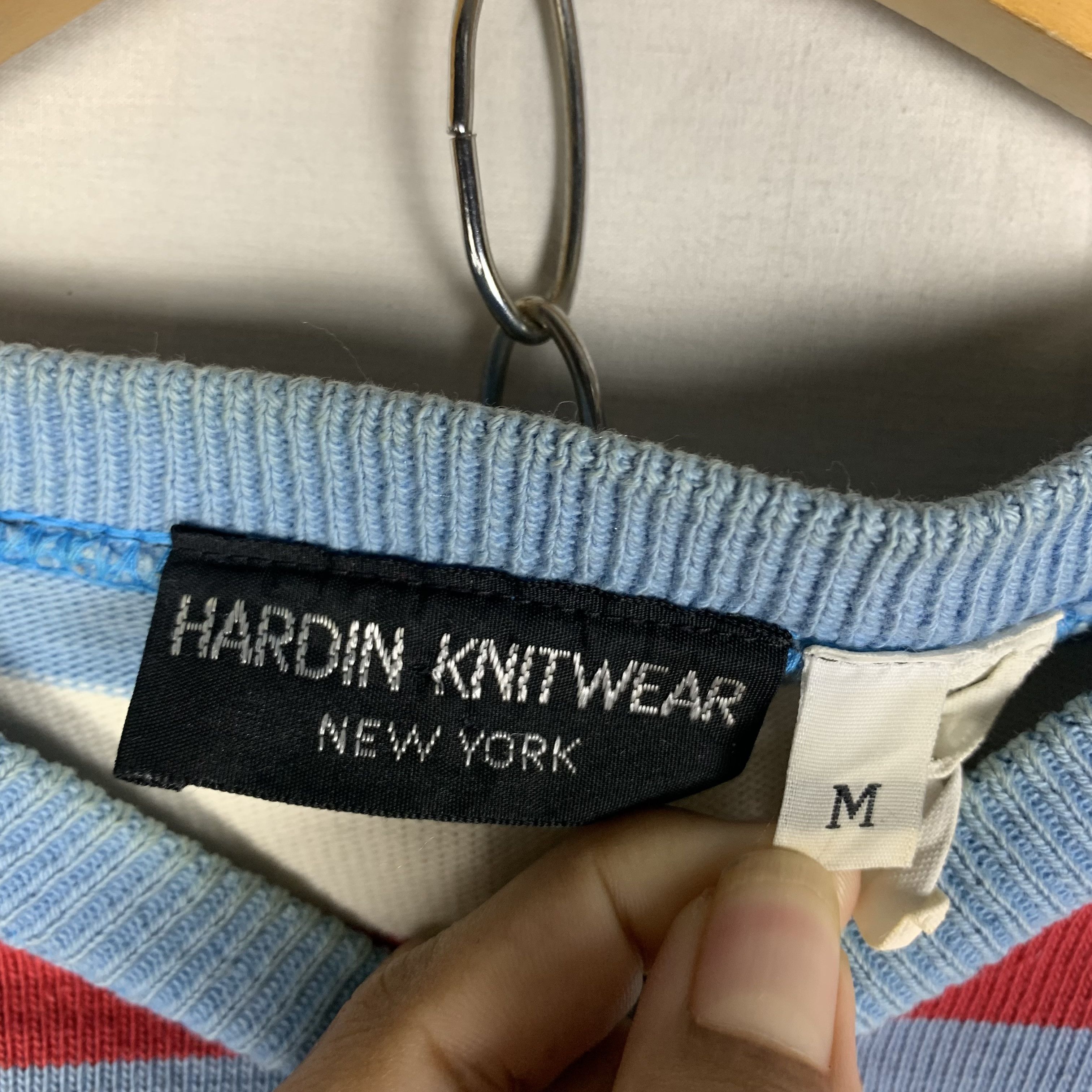 Japanese Brand Hardin Knitwear New York Striped Sweatshirt Nice Color Size US M / EU 48-50 / 2 - 3 Thumbnail